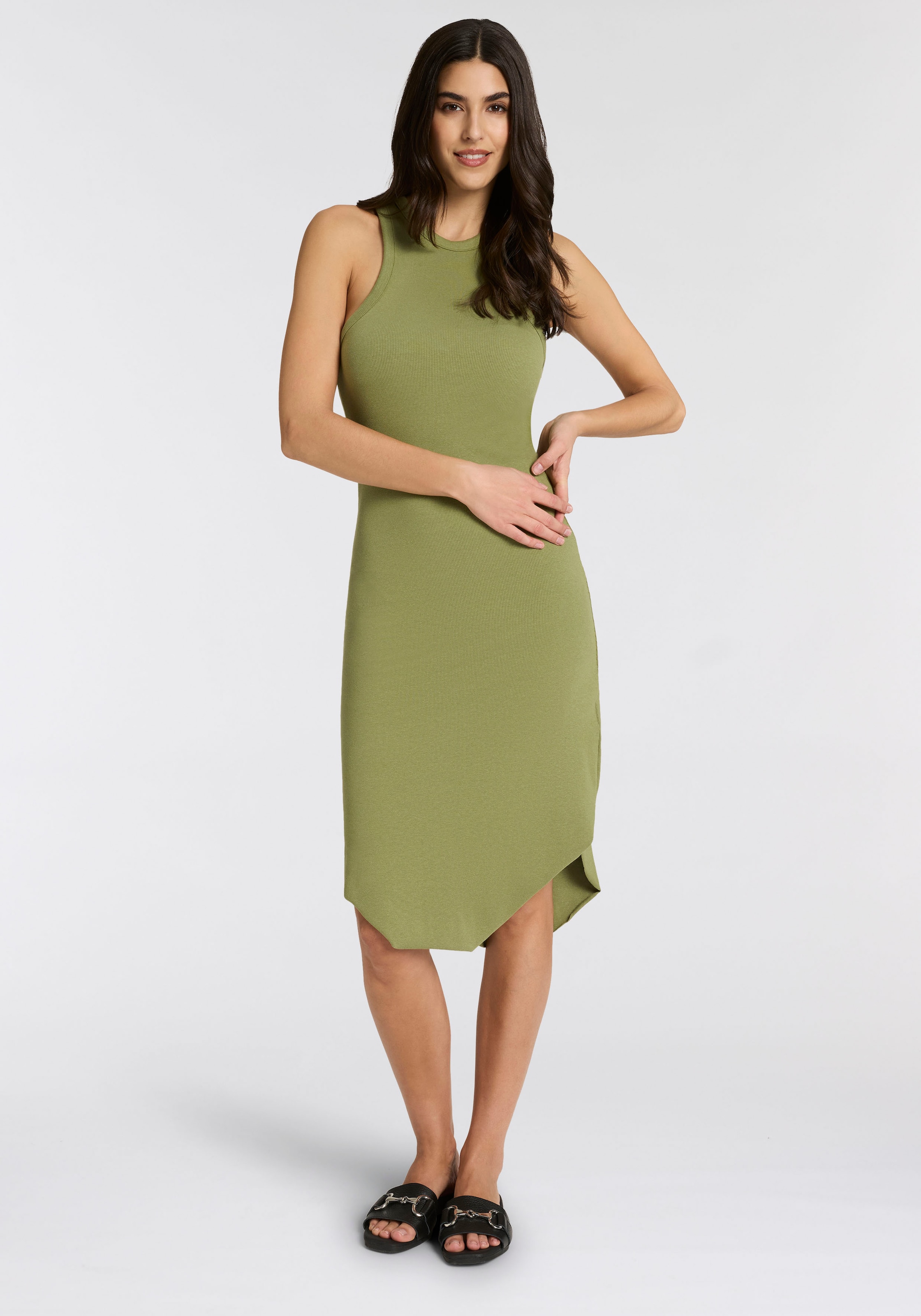 Replay Jerseykleid in gerippter Struktur, figurbetont günstig online kaufen