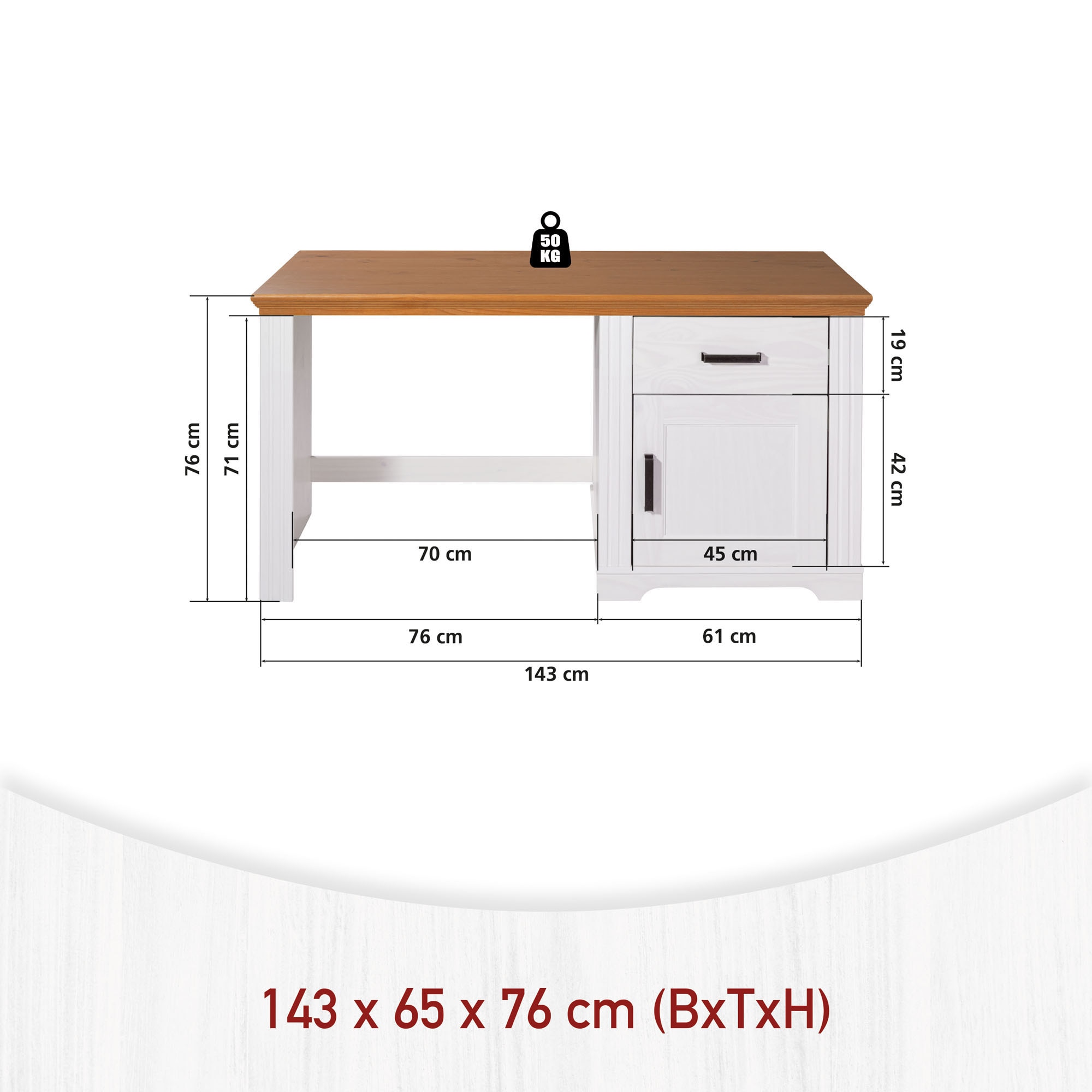 Inter Link Computertisch »Schreibtisch Maluno« 1 Stk. tlg.