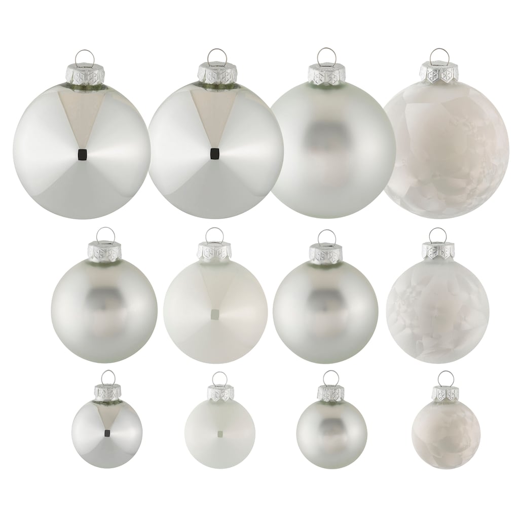 Thüringer Glasdesign Weihnachtsbaumkugel »Weihnachtsdeko, Christbaumschmuck, Christbaumkugeln Glas«, (Set, 40 St.)