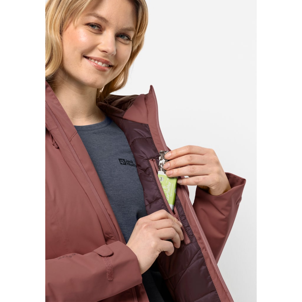 Jack Wolfskin Outdoorjacke »WISPER INS JKT W«, mit Kapuze