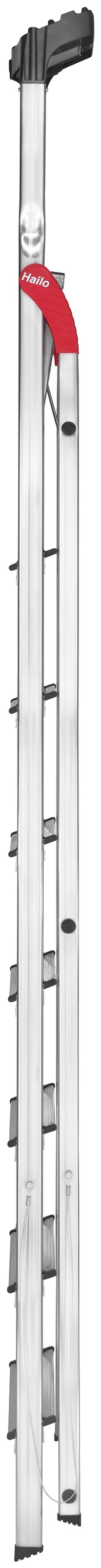 Stehleiter HAILO "L60 StandardLine", grau (aluminiumfarben), B:56cm H:253cm L:13cm, Aluminium, Leitern, Alu-Sicherheits-Stehleiter 8 Stufen 5