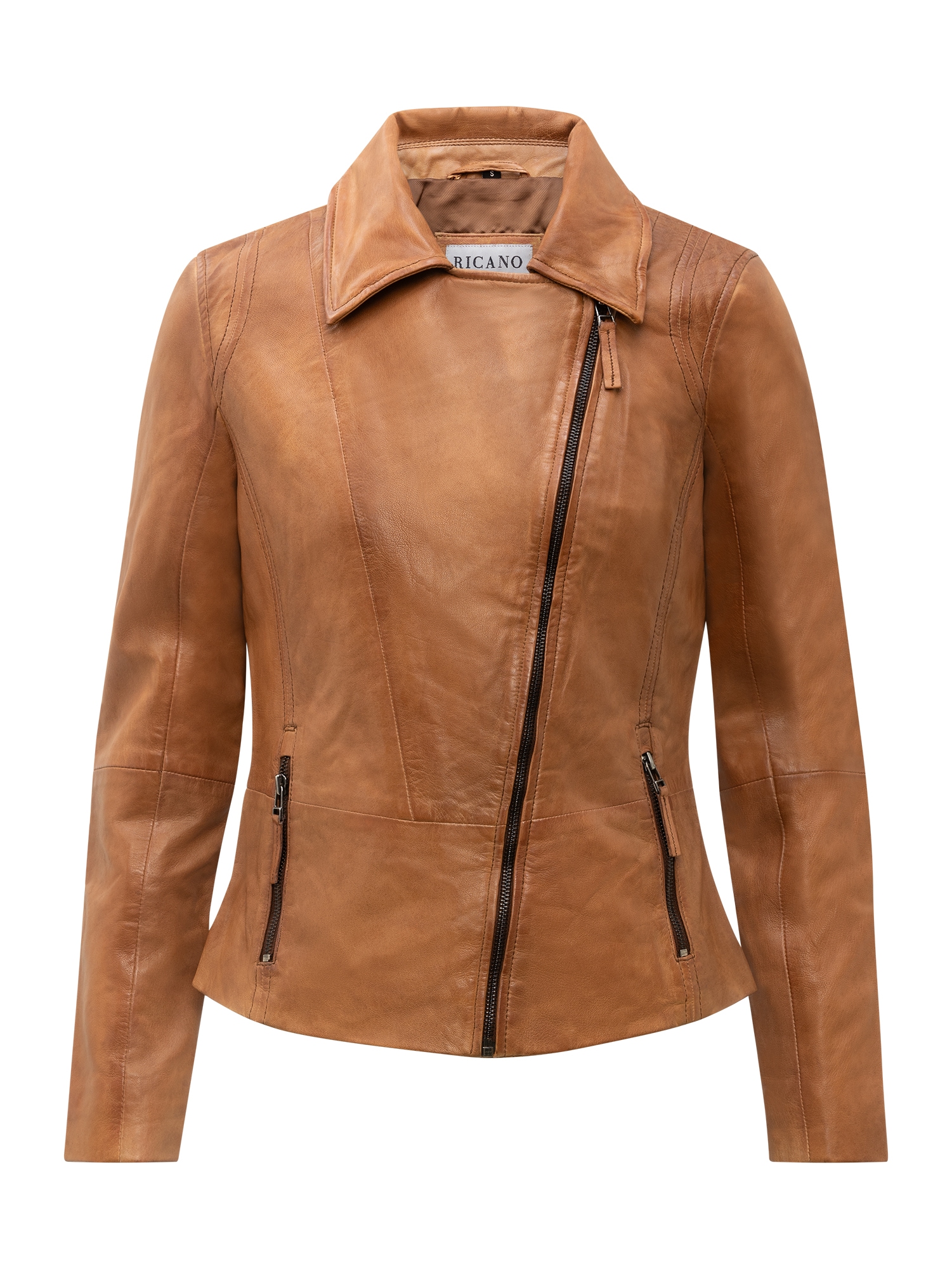 RICANO Bikerjacke "Lederjacke Sally" Handgefertigt aus echtem Leder