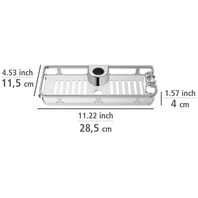 WENKO Duschablage »Libertà Chrom«, Anbringung ohne Bohren und Schrauben auf  Raten | BAUR