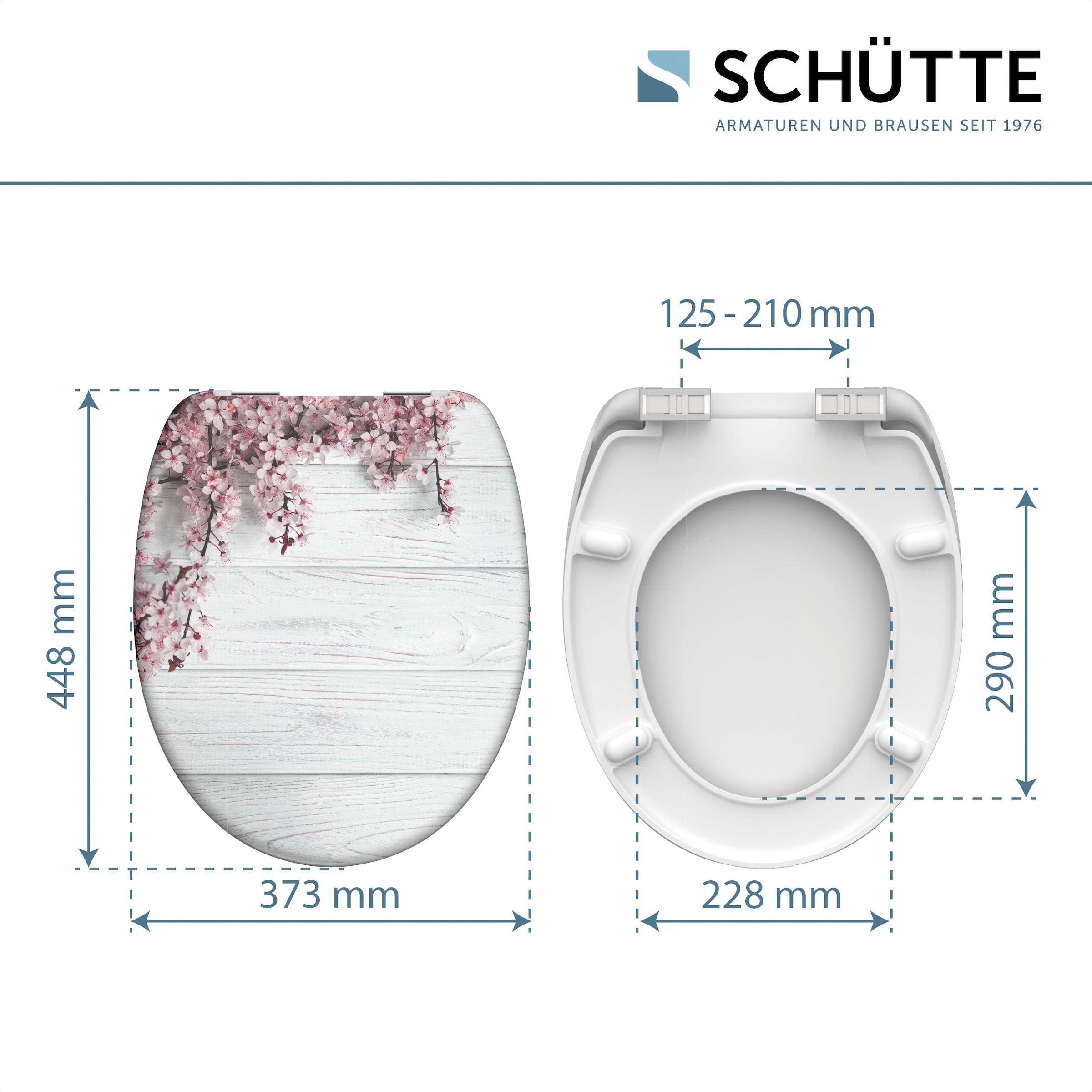 Schütte WC-Sitz »Flowers&Wood«, Duroplast, Absenkautomatik, Motivdruck