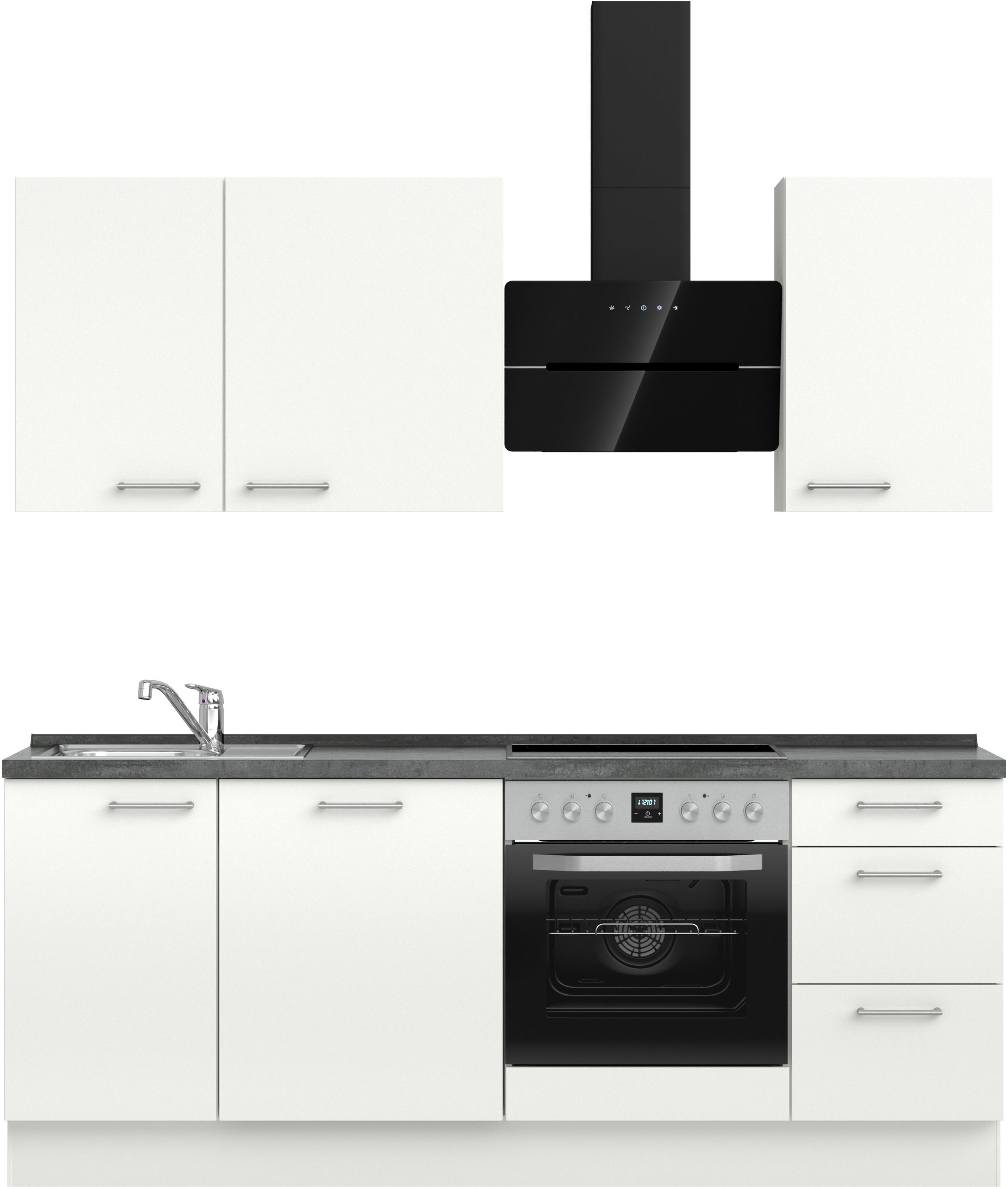 nobilia Küchenzeile ""Laser II", Ausrichtung wählbar, Breite 210 cm" vormon günstig online kaufen