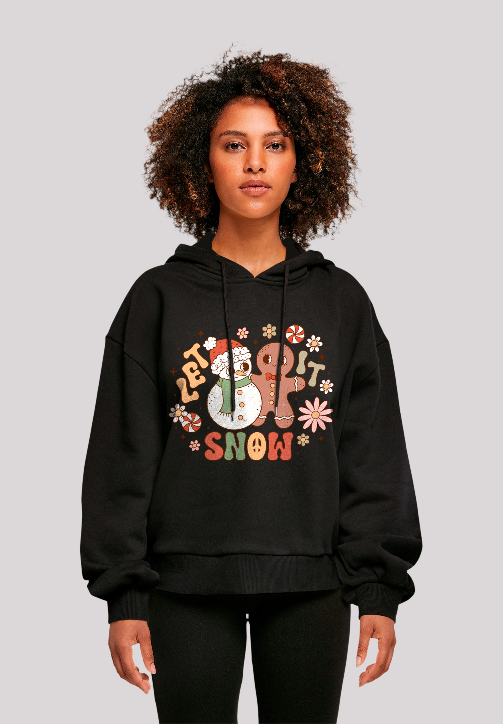 F4NT4STIC Kapuzenpullover "Let It Snow Groovy Weihnachten Gingerbread", Pre günstig online kaufen