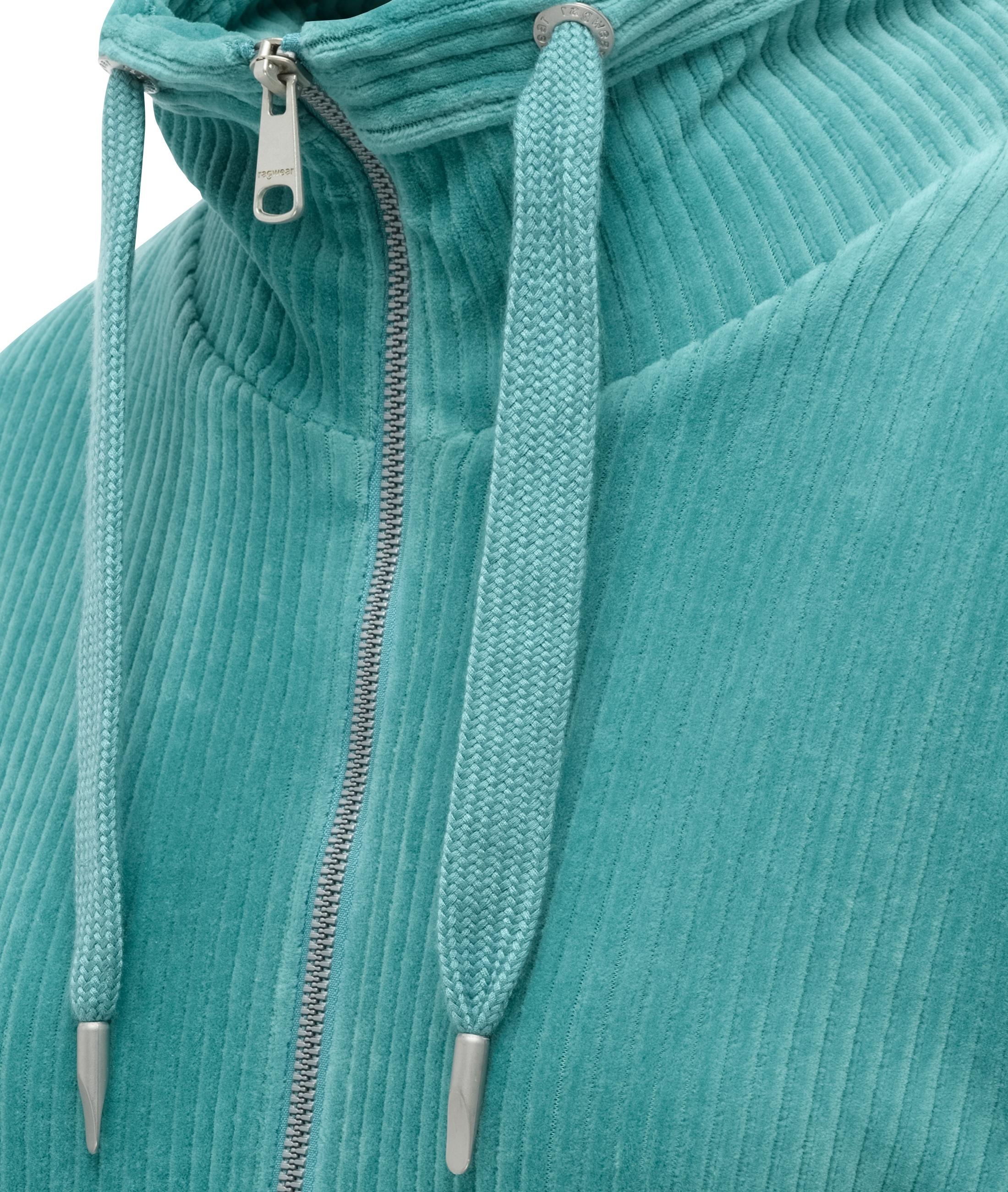 Ragwear Ronette Cordy Sweatshirt Jacket Petrol M 3