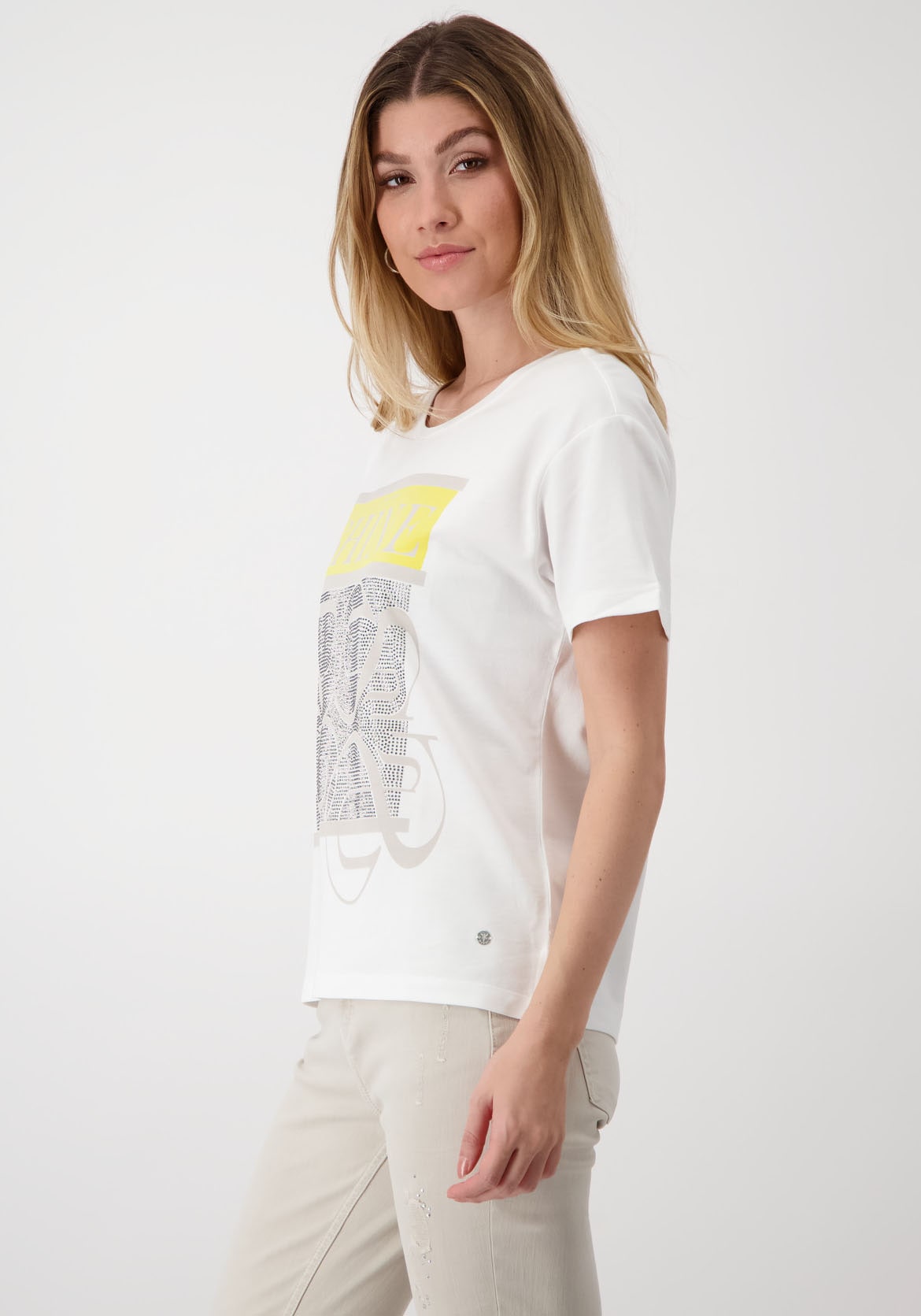 Monari T-Shirt, mit Strass Steine