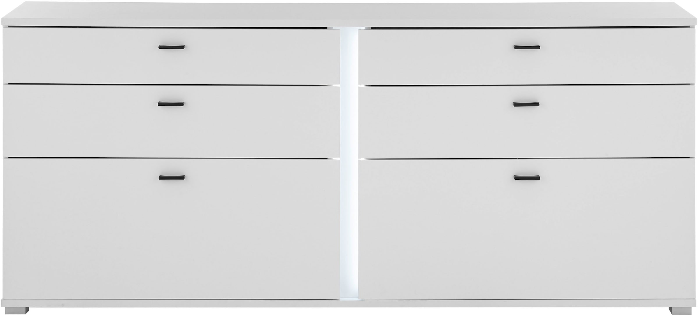 INOSIGN Sideboard »LONG ISLAND«, (1 St.), in moderner Trendfarbe,inklusive senkrechter Beleuchtung,Breite 200 cm