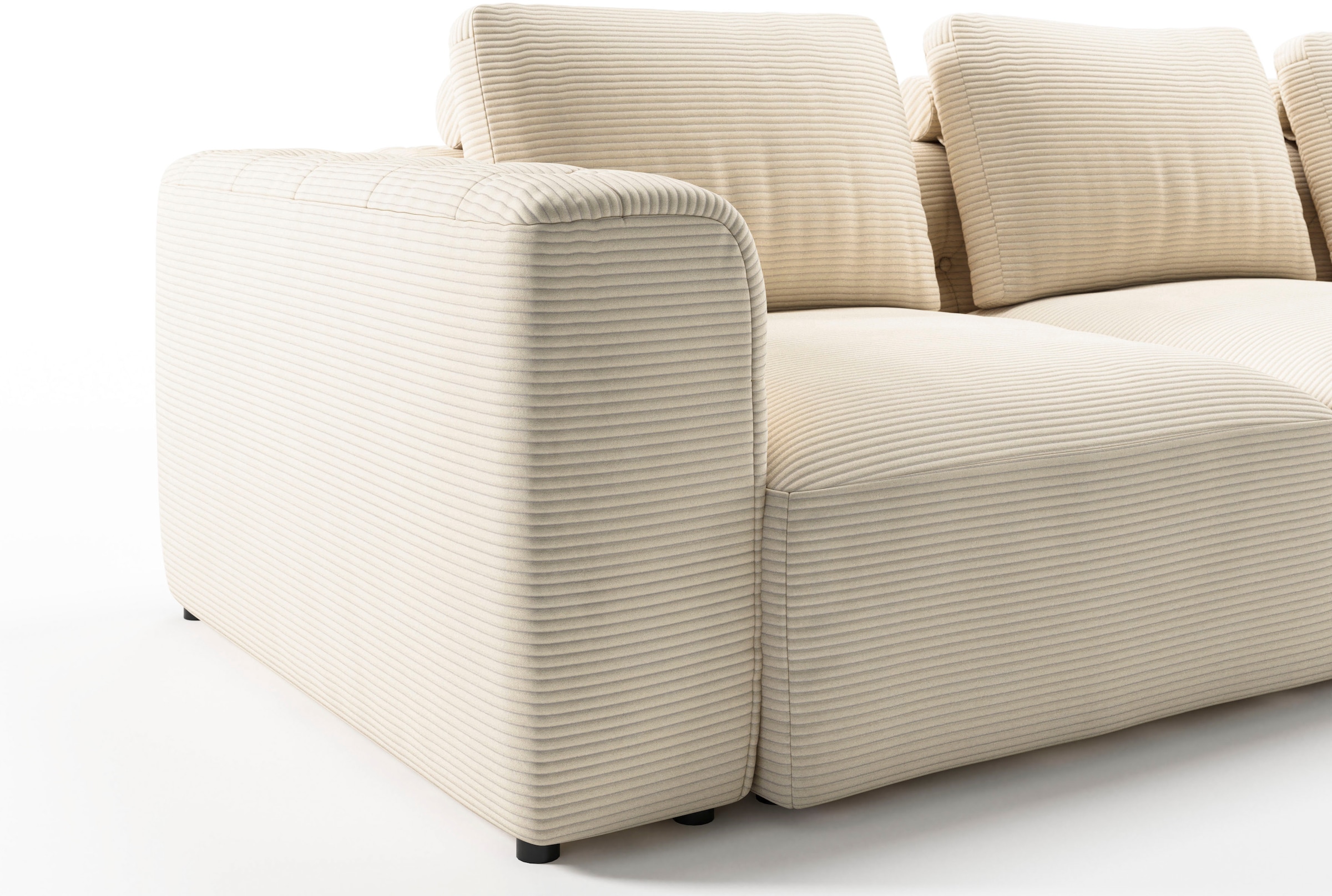 RAUM.ID Chaiselongue »Cushid«, Modul-Sofa, bestehend aus 2-Sitzer und Hocker