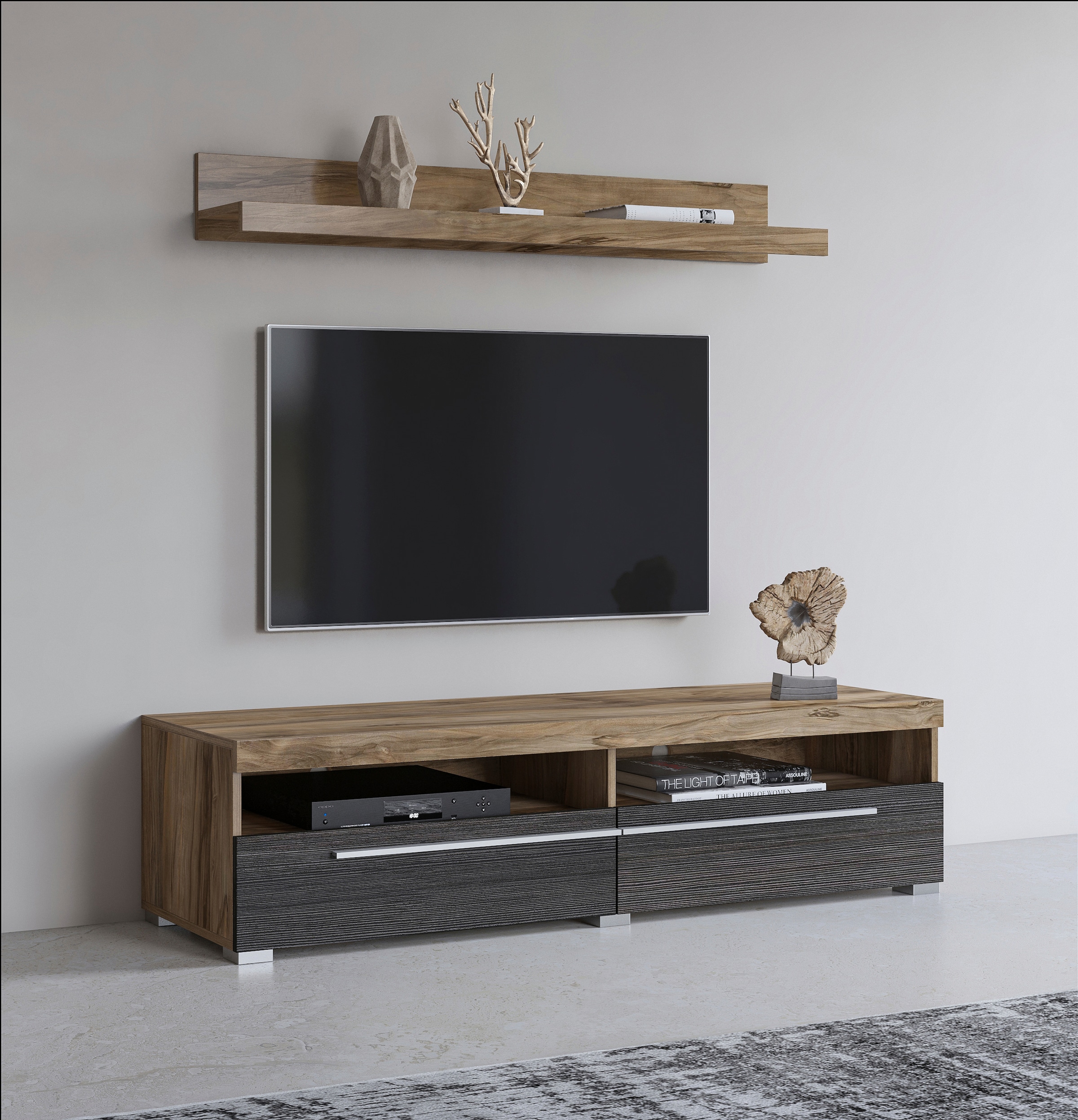 OTTO home "Roger,Breite 140 cm, stilvolle TV-Kommode, inclusive Wandboard" günstig online kaufen