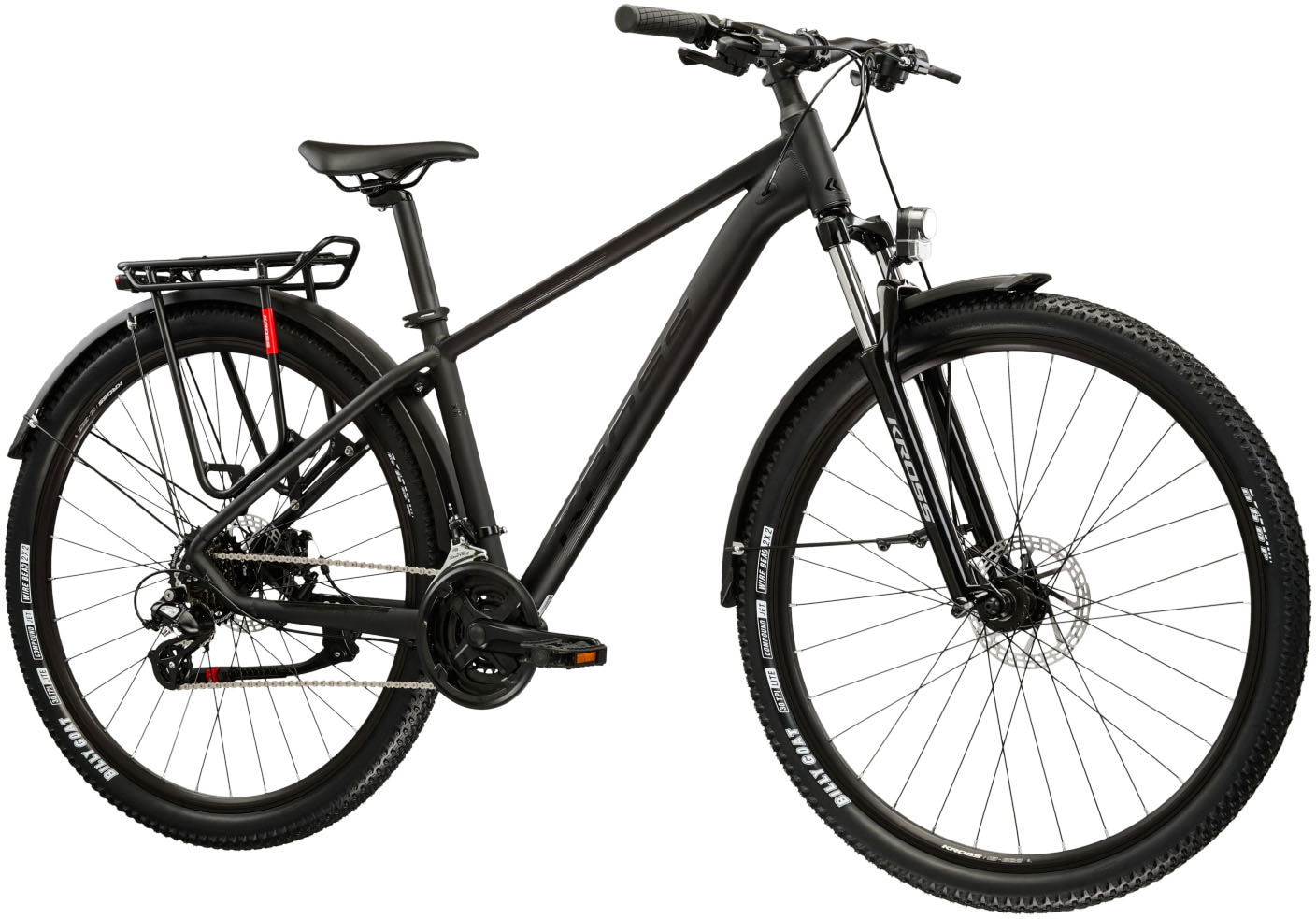 Kross Mountainbike »Hardtail 27,5" Hexagon X200 schwarz 21 Gänge mit Beleuchtung 2026« 21 Gang Shimano ALTUS M310 Schaltwerk Kettenschaltung Rahmen aus Aluminium Performance