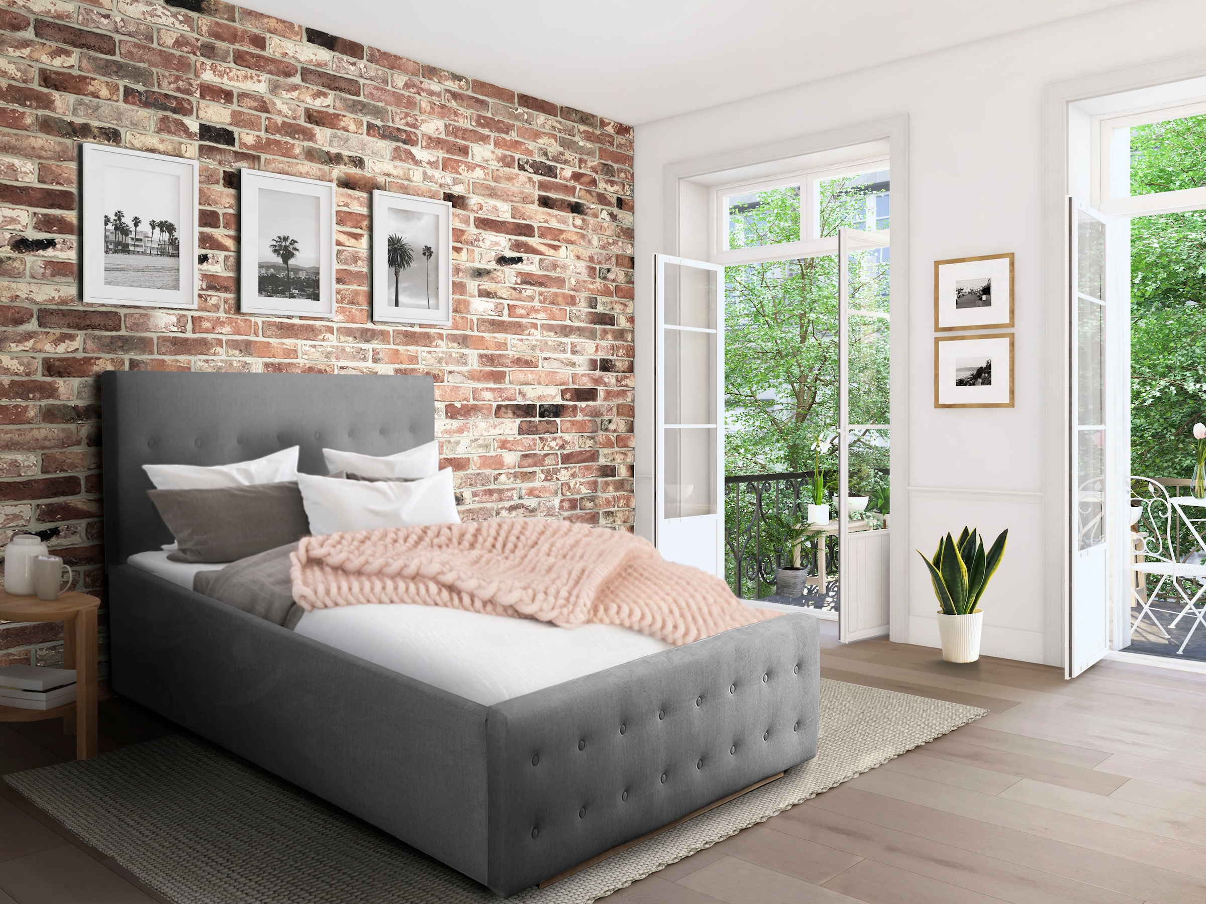 Home affaire Polsterbett »Vaine«, in 5 Breiten, auch in Länge 220 cm, incl. Roll-Lattenrost