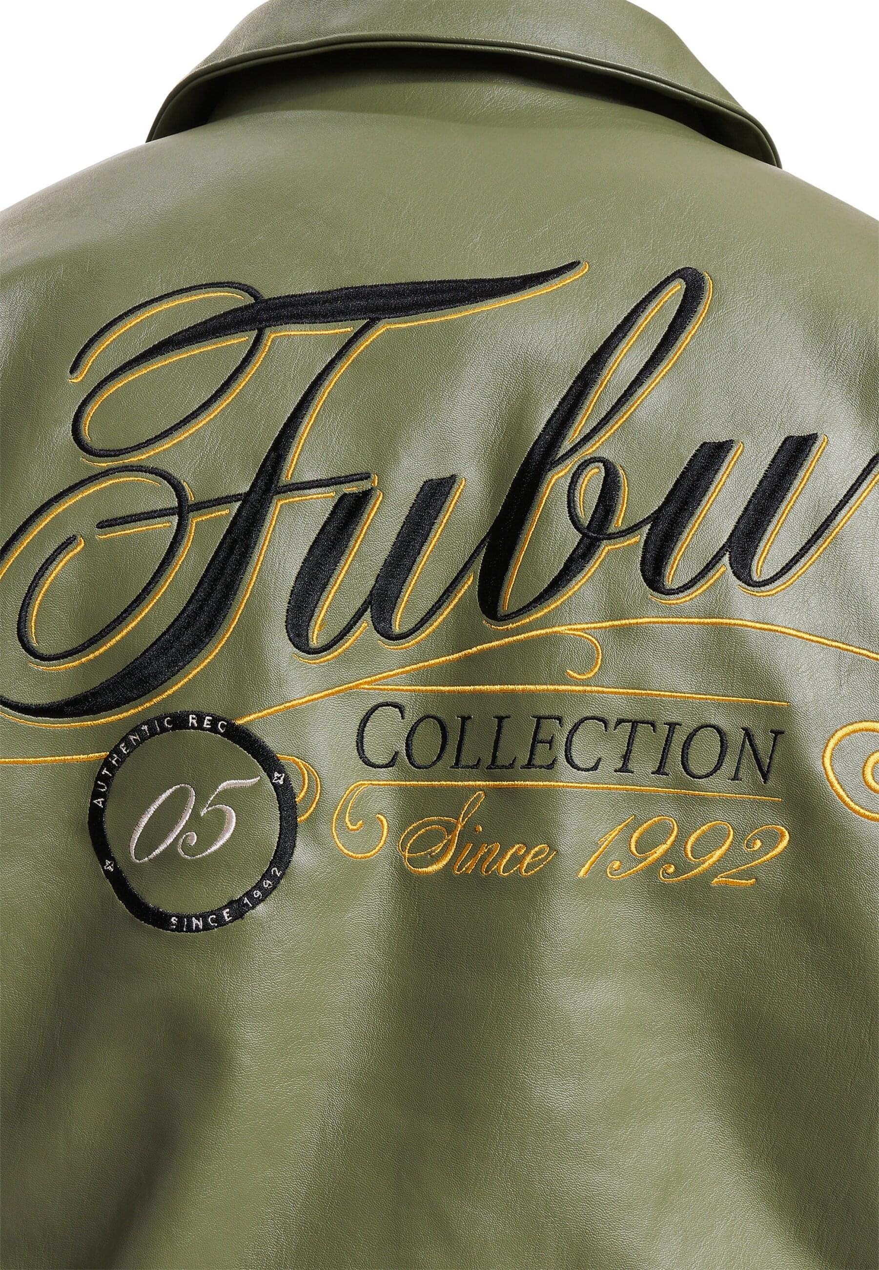 Fubu Collegejacke »Fubu Herren FM234-008-2 FUBU FB Initials Leather Coach Jacket«, (1 St.), ohne Kapuze