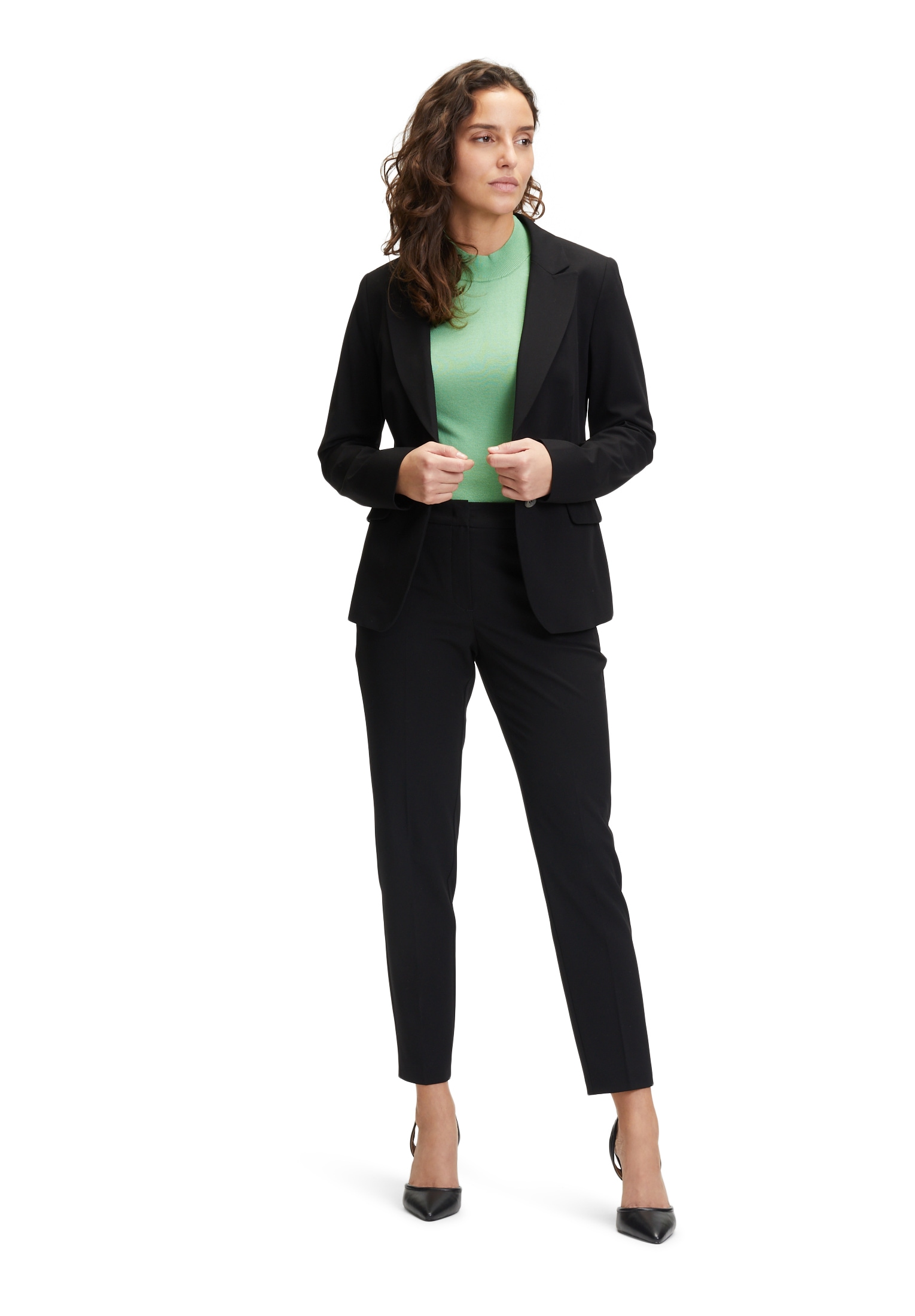 Betty&Co Longblazer »Betty & Co Klassischer Blazer mit Taschen«, Druckfutter