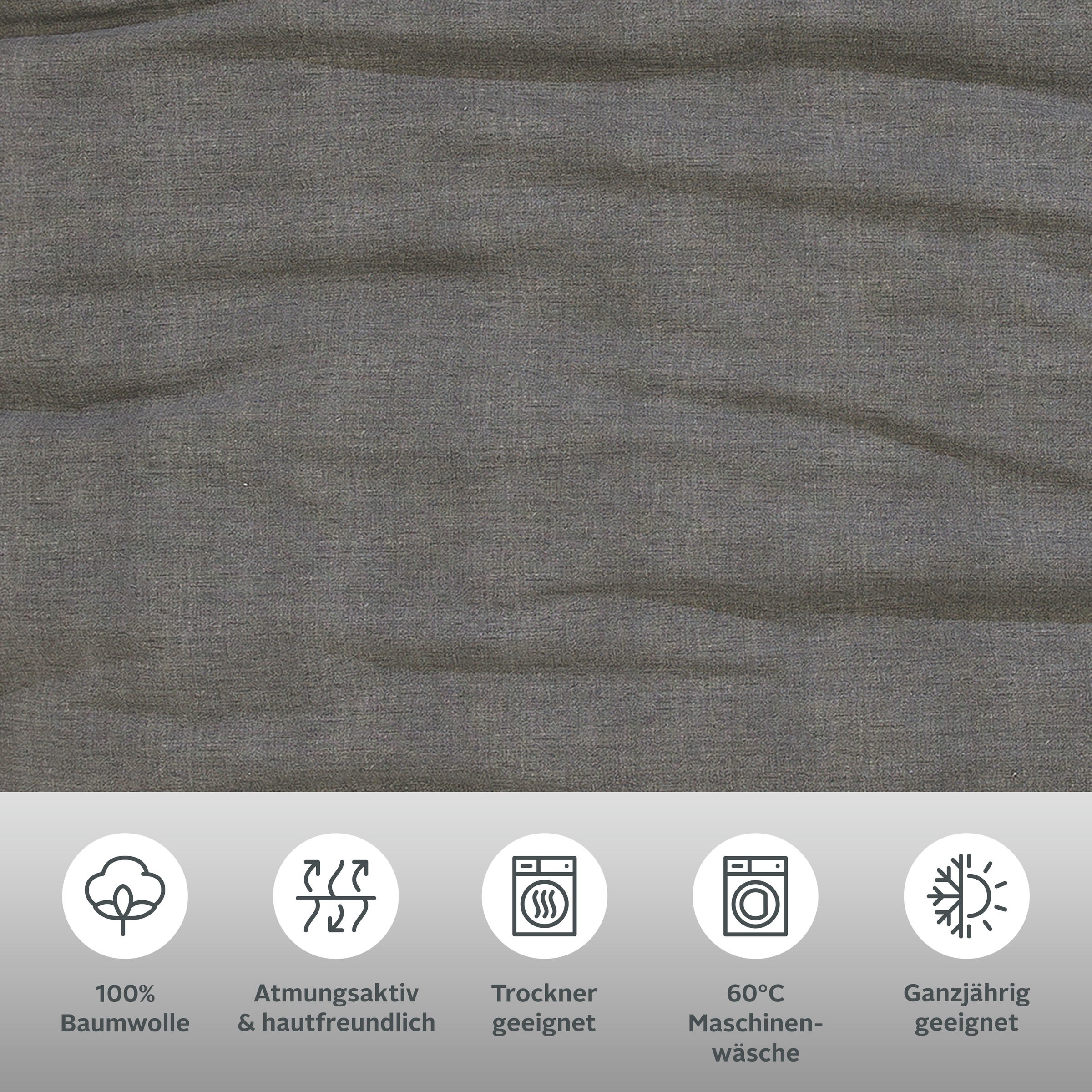 Thumbnail - Home affaire Bettwäsche "Melli" 2 Stk. tlg. Bettwäsche aus Baumwolle, Leinen-Look in Melange-Optik