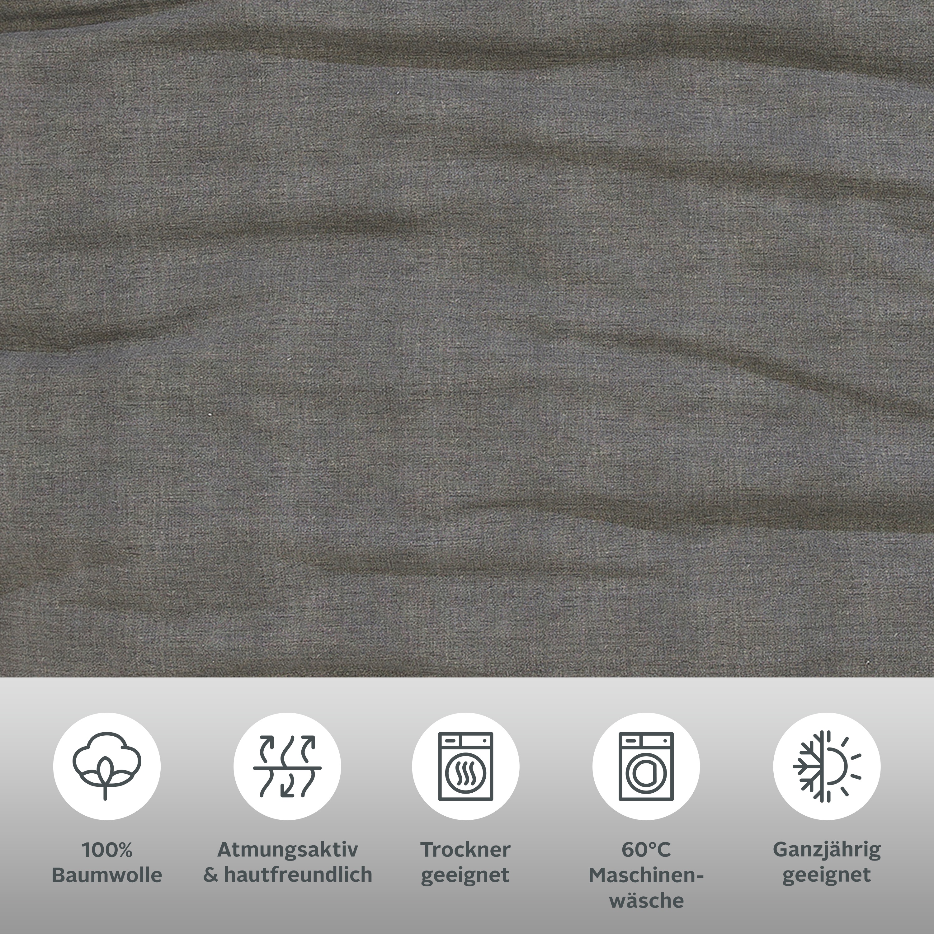 Thumbnail - OTTO home Bettwäsche "Melli" 3 Stk. Bettwäsche aus Baumwolle, Leinen-Look in Melange-Optik