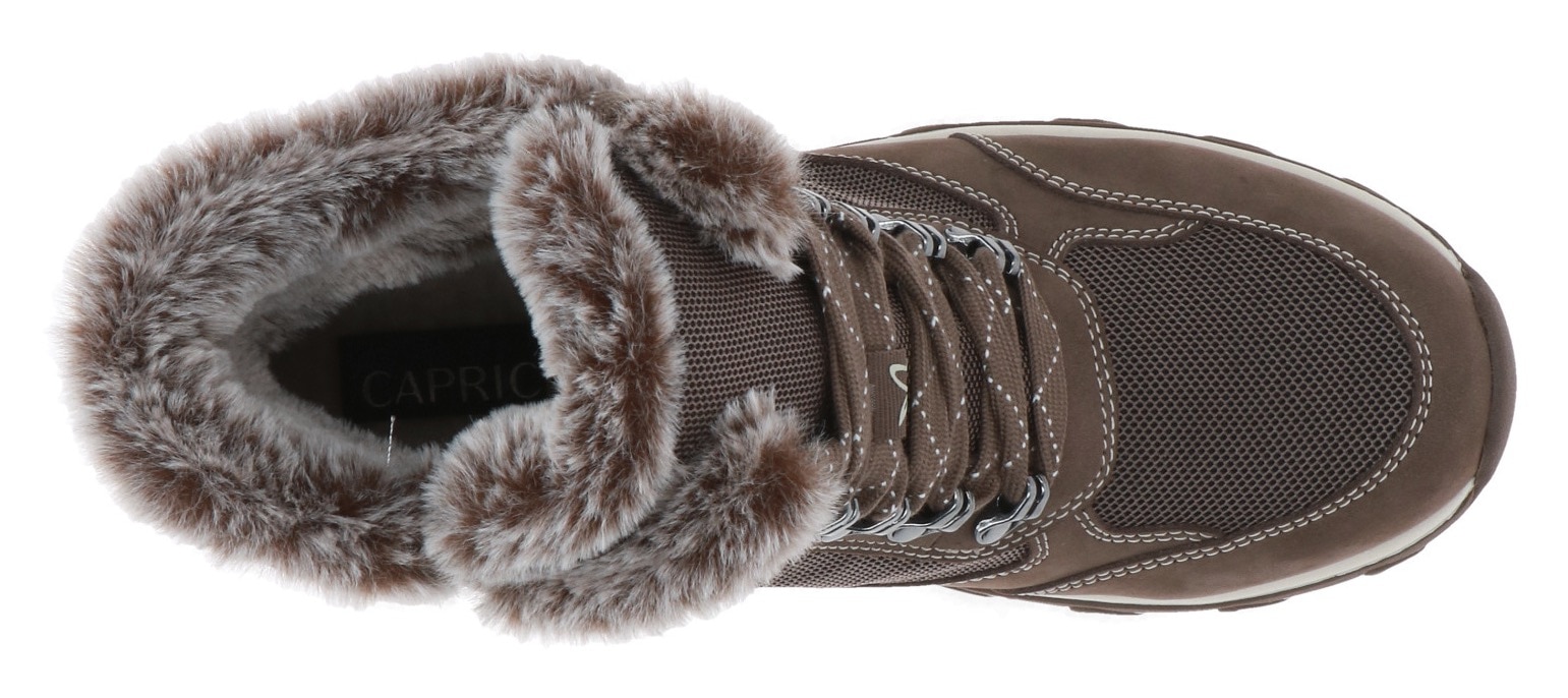 Caprice Winterboots, Keilabsatz, Schnürboots, Outdoorschuh in bequemer Weite