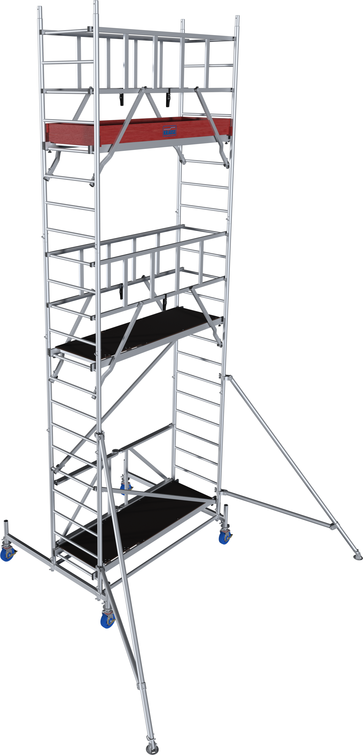 KRAUSE Fahrgerüst "ProTec XS Alu-FaltGerüst", Länge x H: 225cm x 600cm, grau, Gerüste, Arbeitshöhe: 6,8 Meter