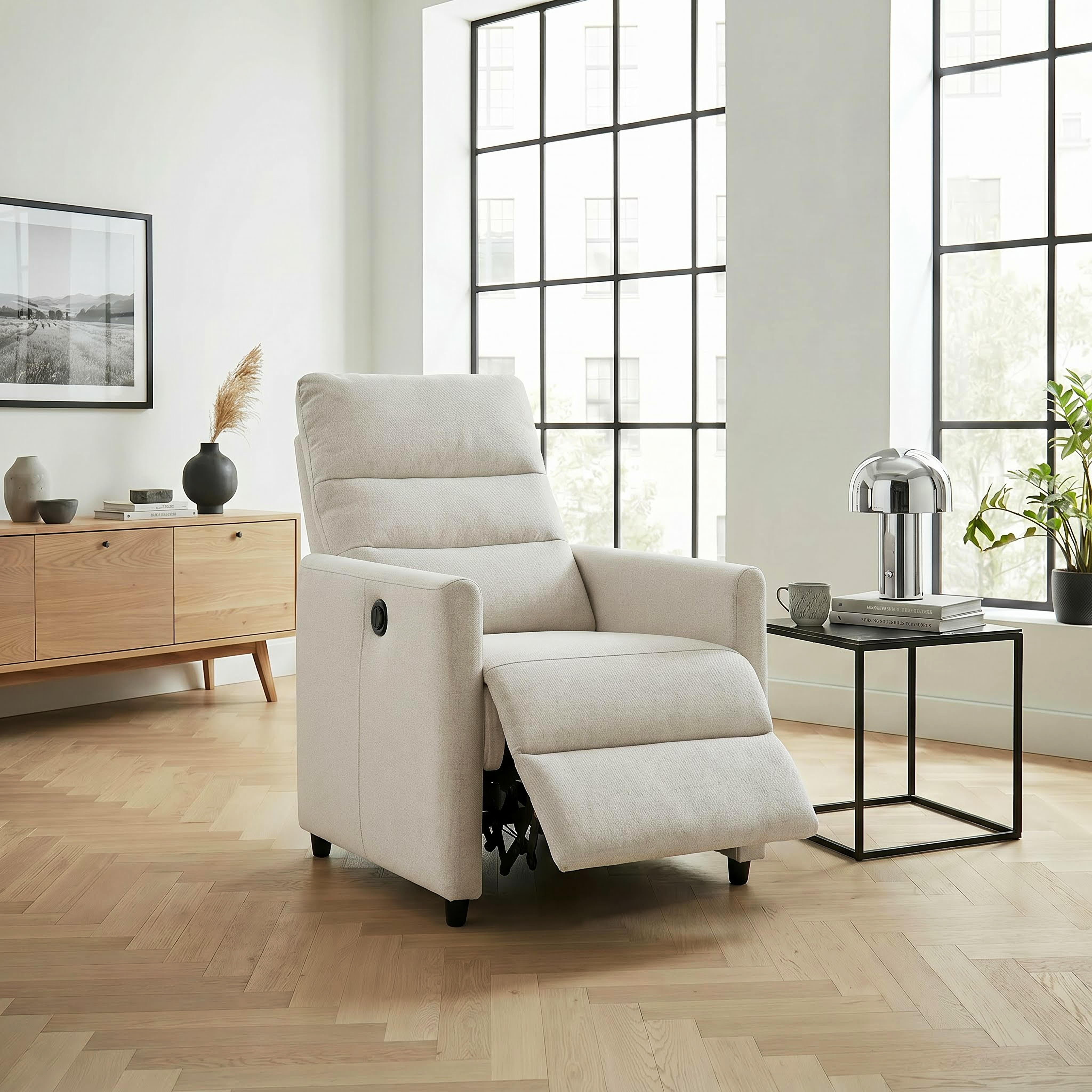 OTTO home Relaxsessel "ANNICA, TV-Sessel mit elektrischer Relax- und Liegefunktion" Federkern-Polsterung, pflegeleichter Webstoff
