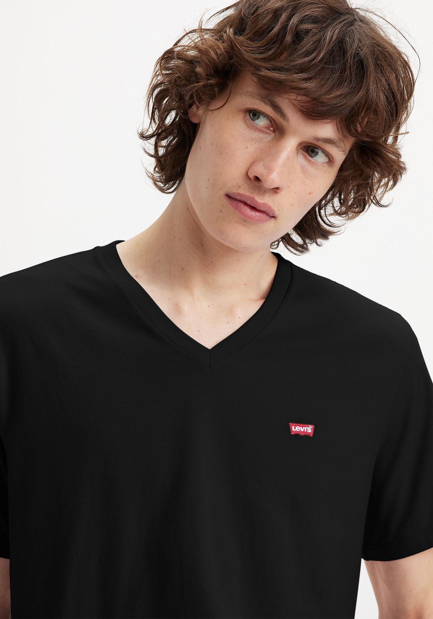 Levi's® V-Shirt »LE ORIGINAL HM VNECK«, mit Logostickerei