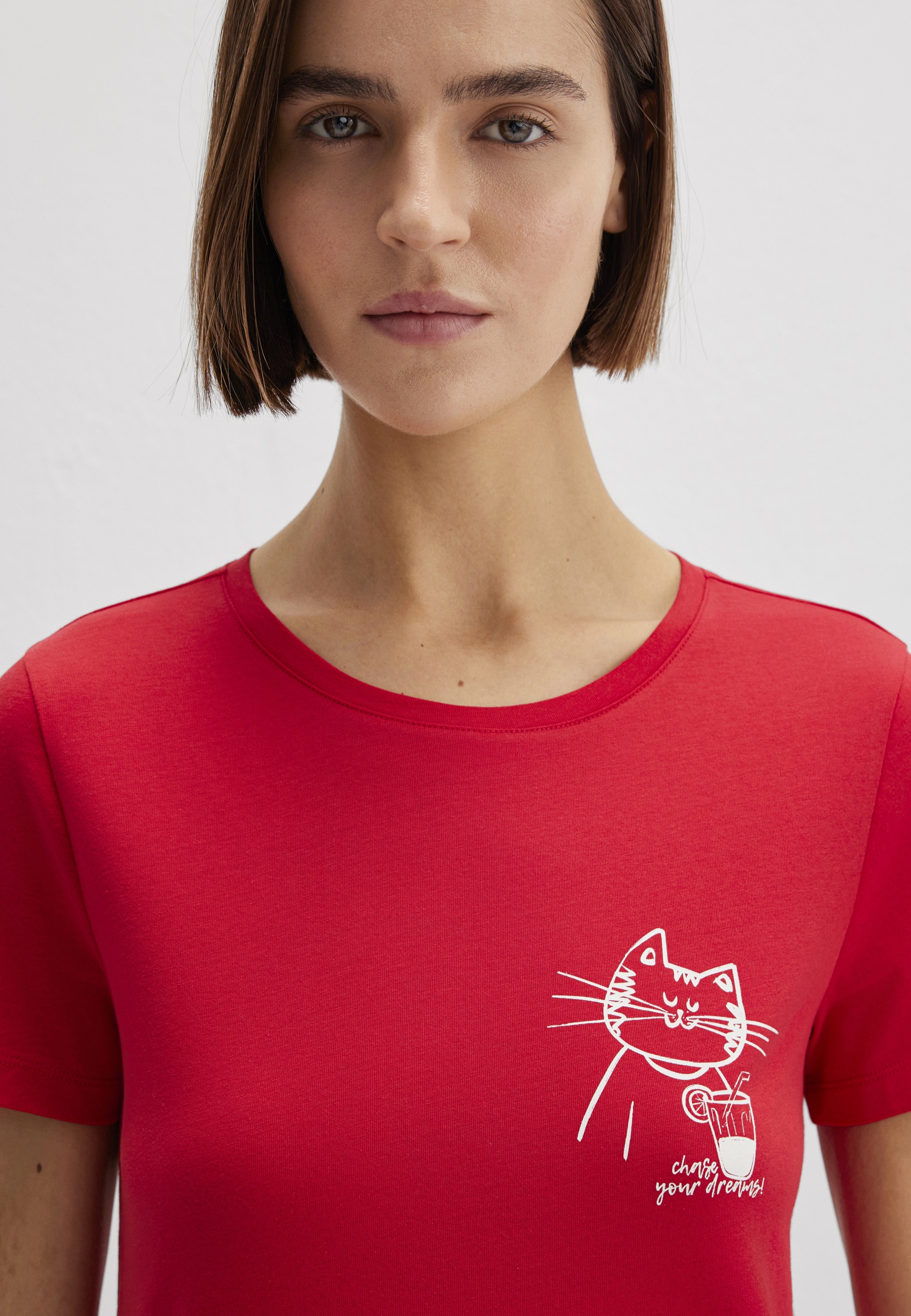 Mavi T-Shirt »CAT PRINTED GRAPHIC T-SHIRT« Katzen T-Shirt