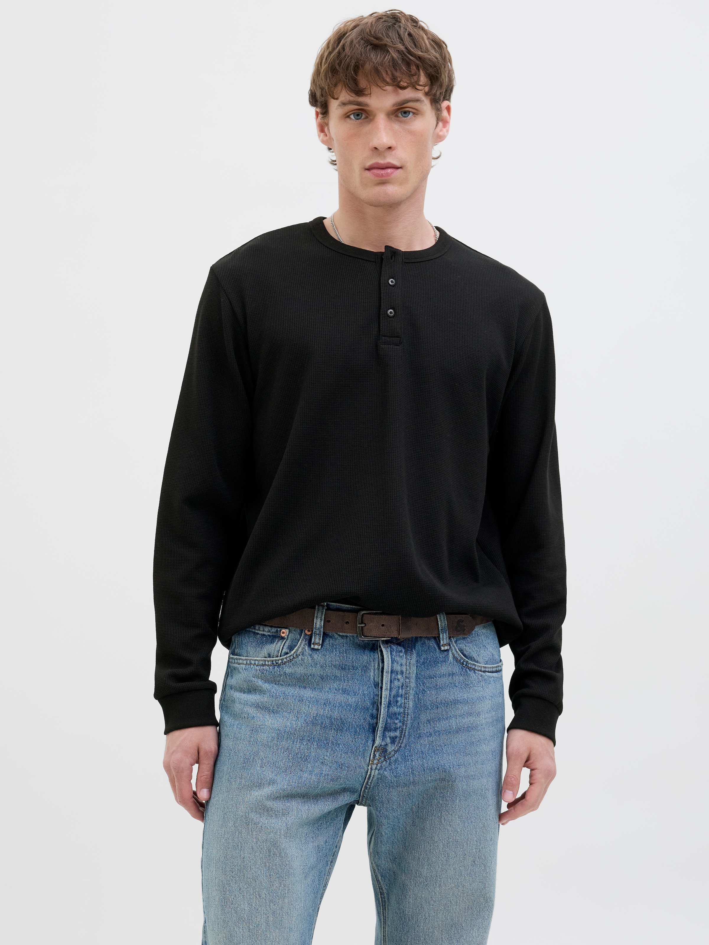 Jack & Jones Langarmshirt "JJEDOVER HENLEY LS TEE NOOS" günstig online kaufen