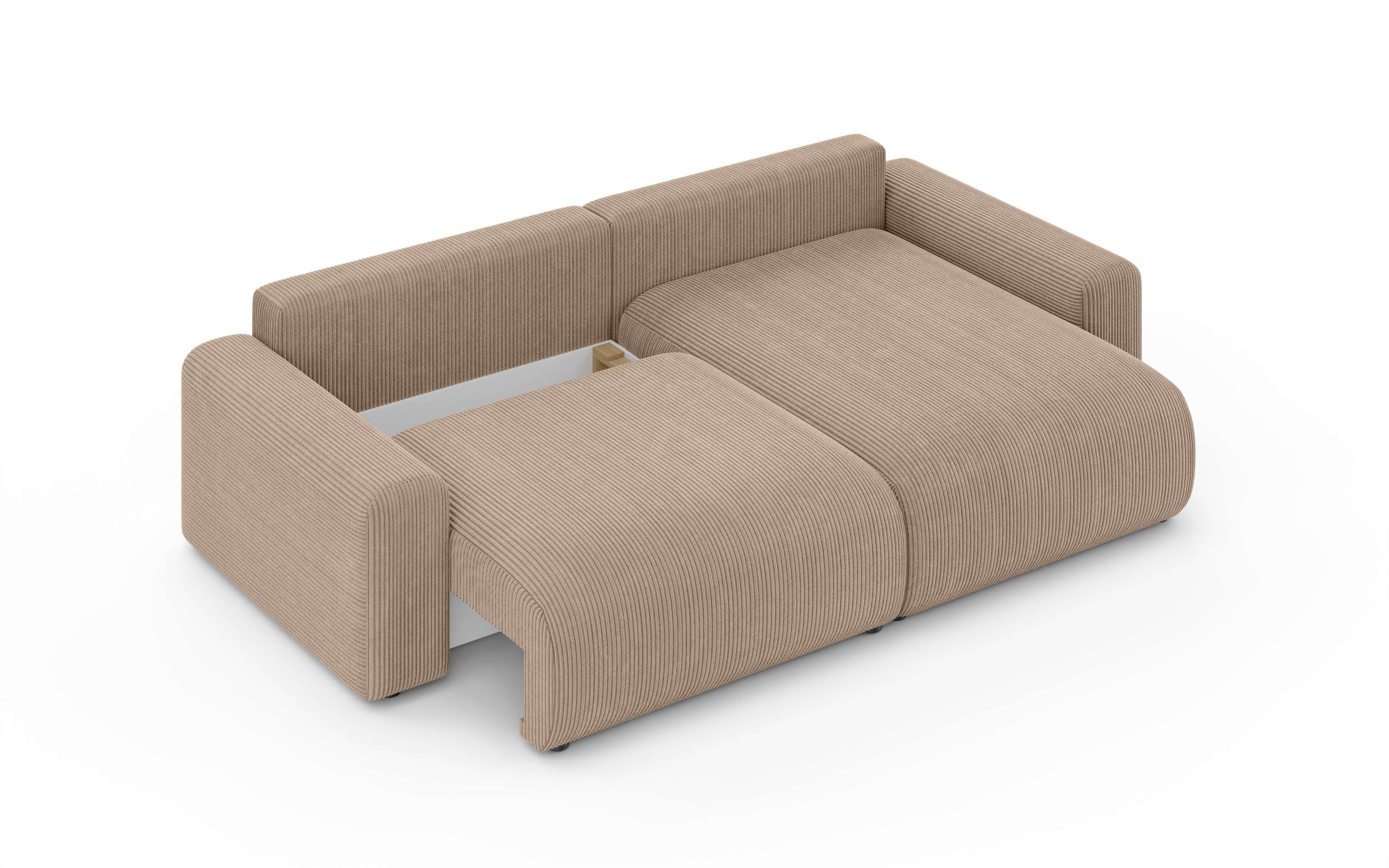 Home affaire Ecksofa »LAKESIDE klein mit Bettfunktion und Bettkasten, B/T/H 235/142/84 cm«, L-Form, Recamiere beidseitig montierbar, mit Wellenunterfederung