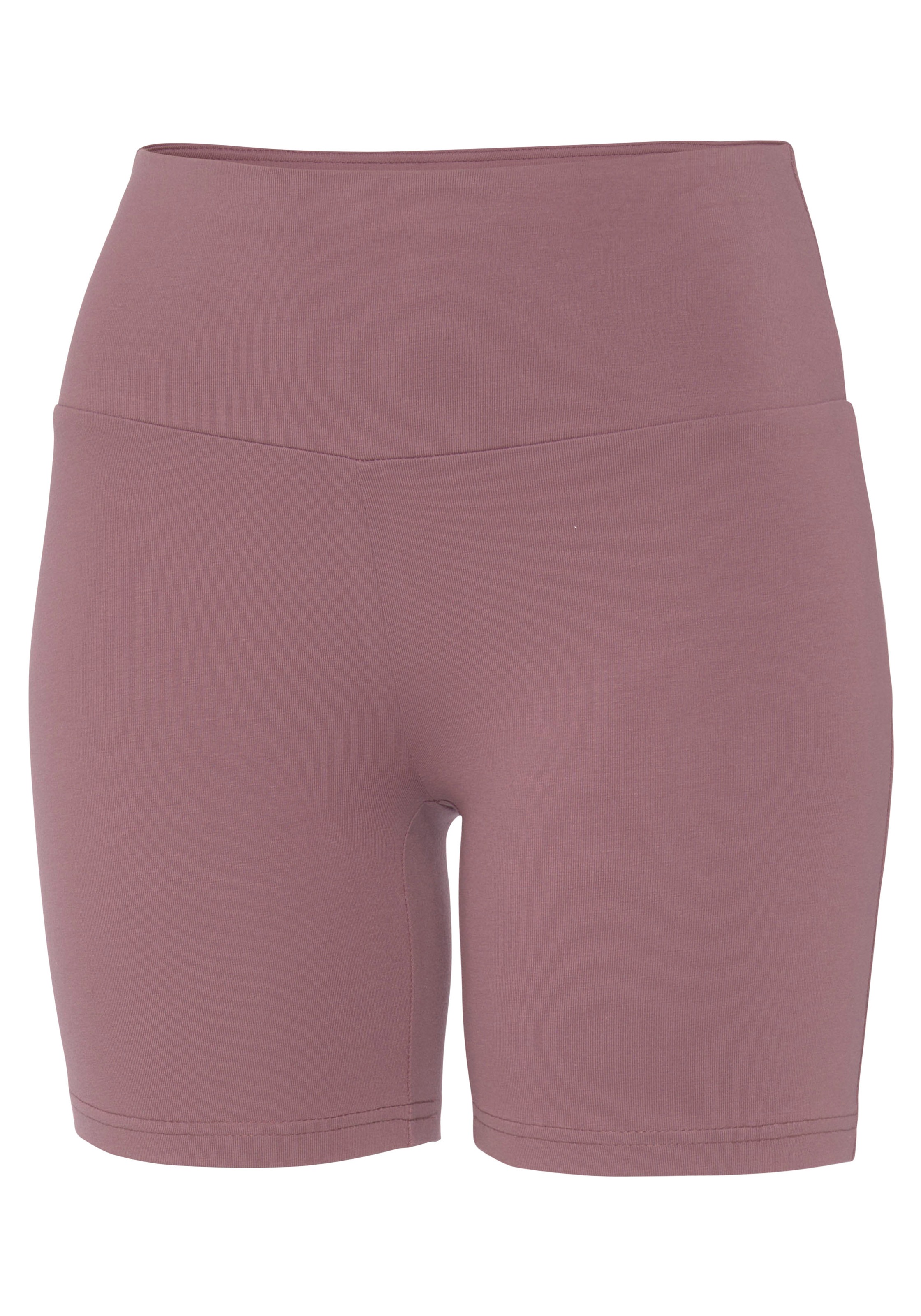 LASCANA Shorts, mit breitem Bündchen und Logodruck