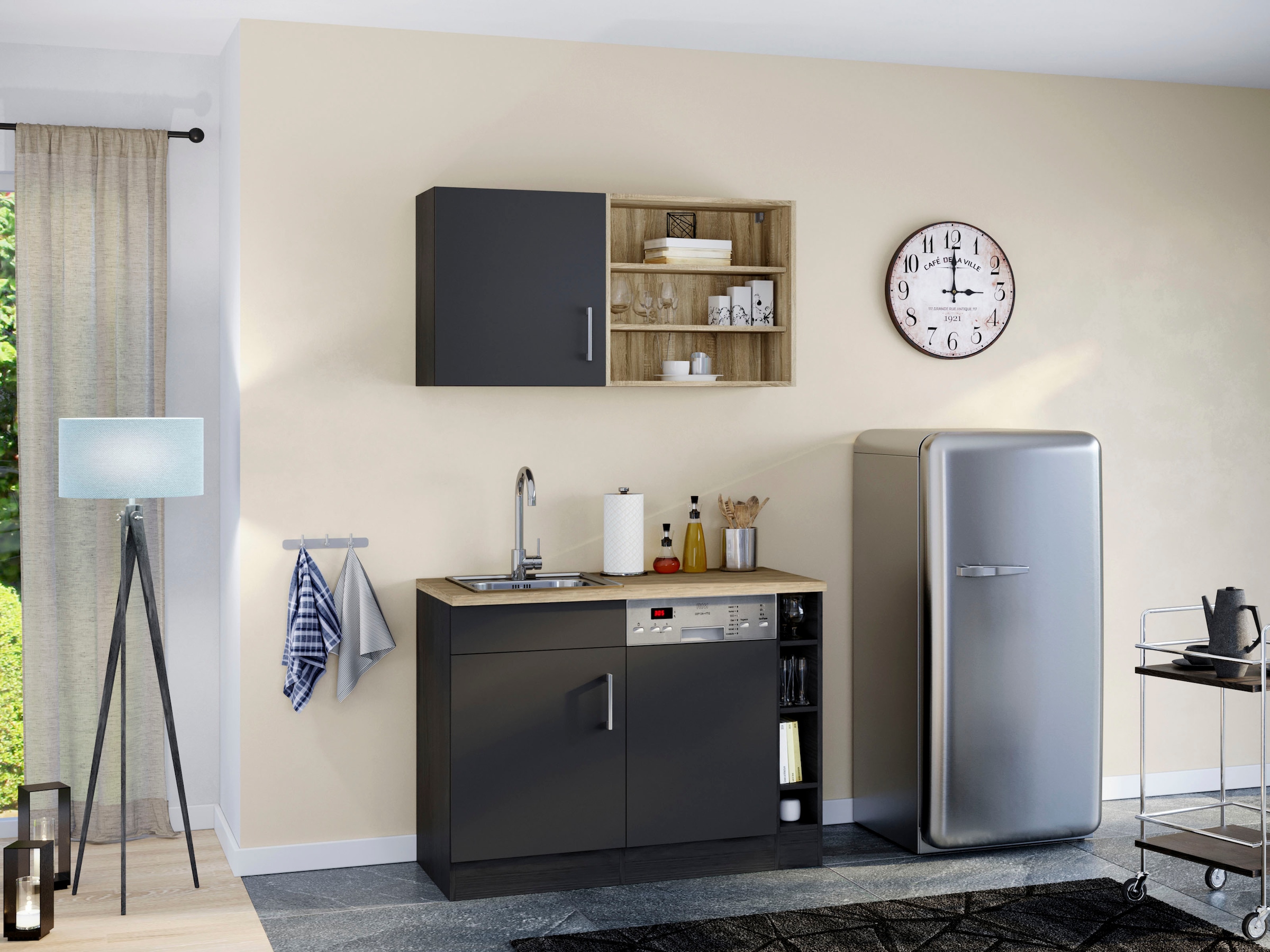 HELD MÖBEL Pantryküche "Mali", Breite 110 cm, mit E-Geräten günstig online kaufen