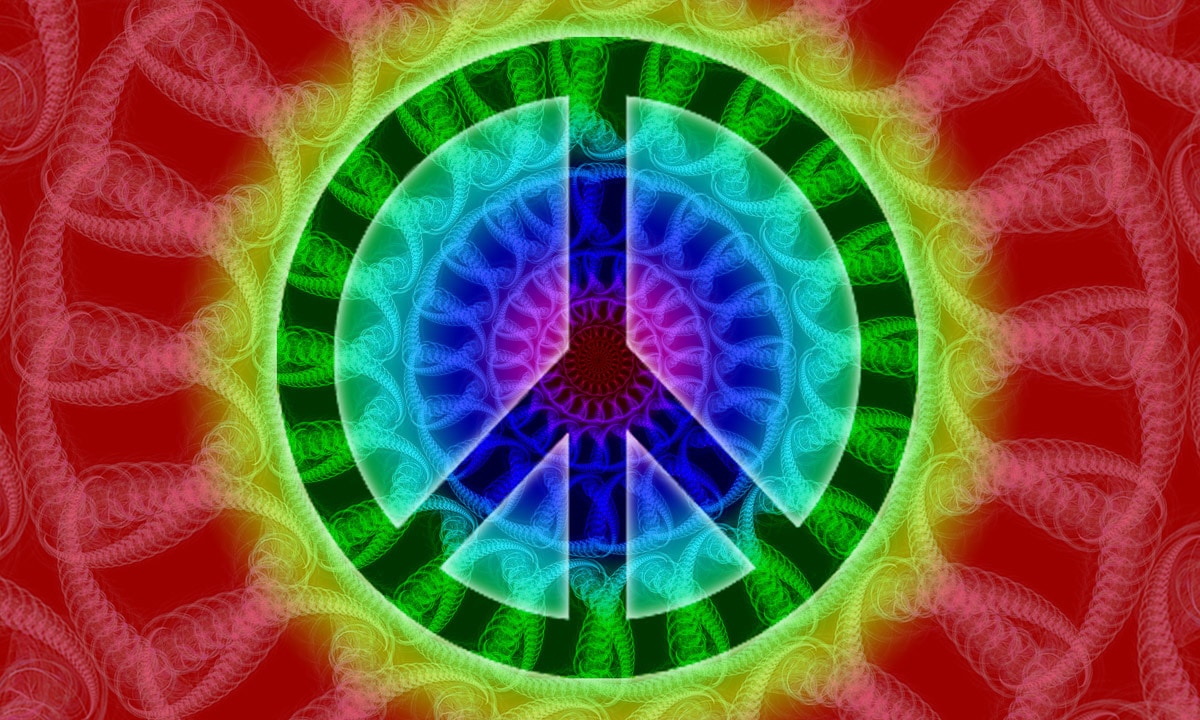 Papermoon 1100000002199 "Psychedelisches Friedenszeichen"