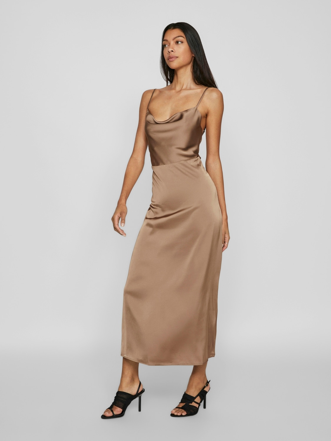 Vila Trägerkleid "VIRAVENNA STRAP ANKLE DRESS - NOOS" Kunstfaser, regular f günstig online kaufen