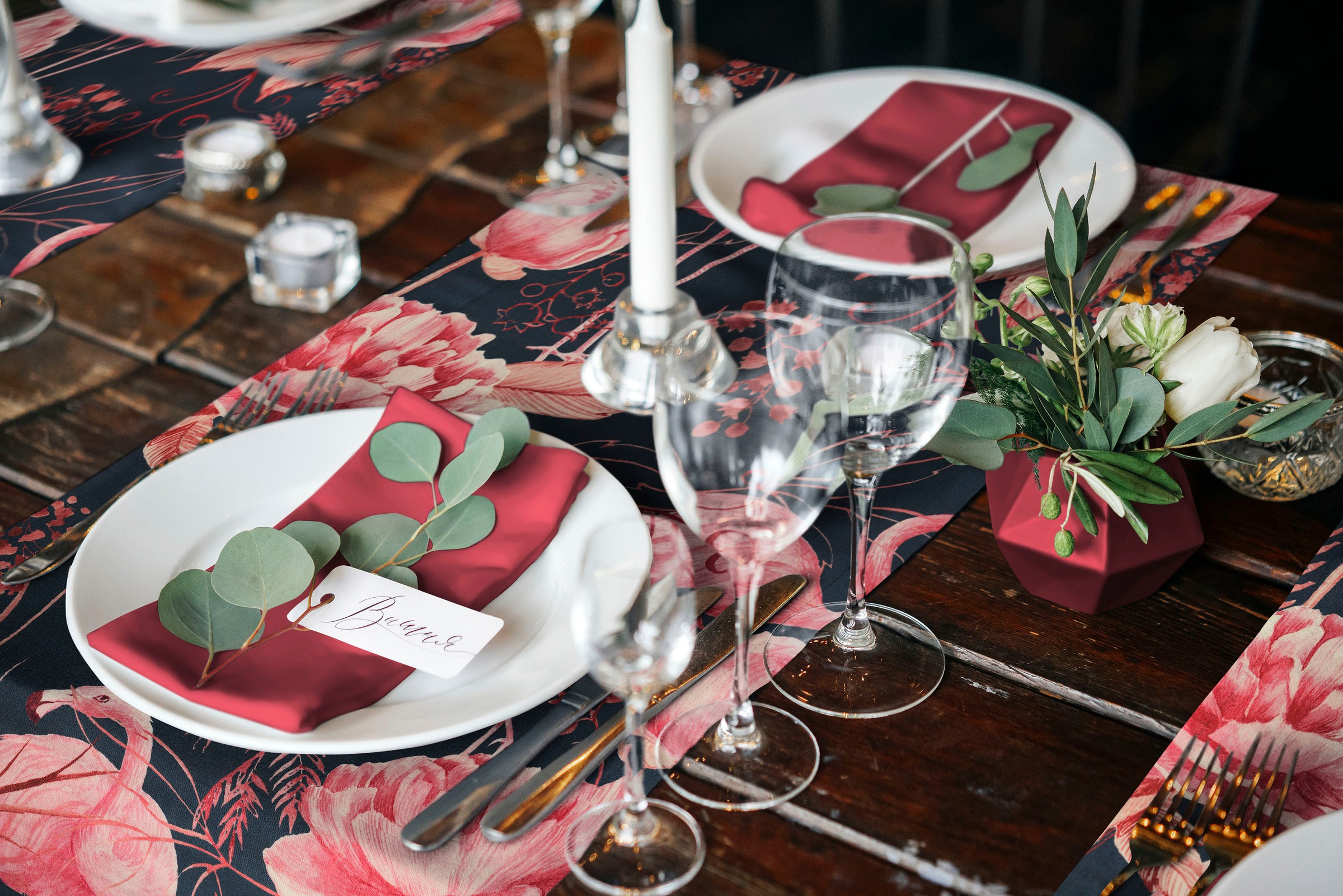 Adam Tischläufer "Eden" GOTS organic,zertifiziert durch CERES 0242Made in G günstig online kaufen