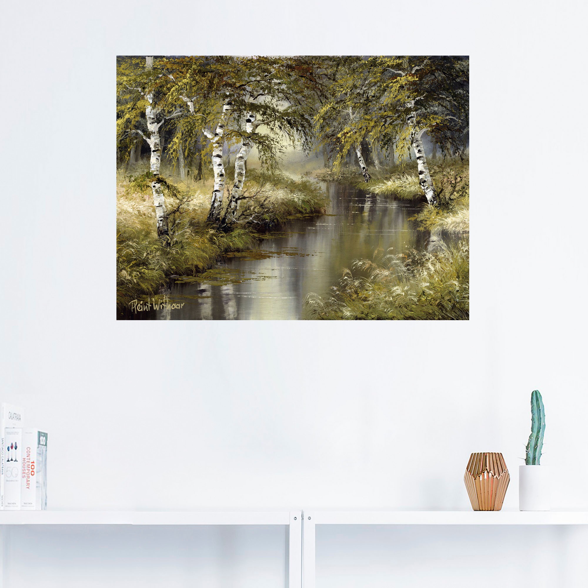Artland Wandbild »Kanal tief im Wald«, Wald, (1 St.), als Leinwandbild, Poster, Wandaufkleber in verschied. Größen