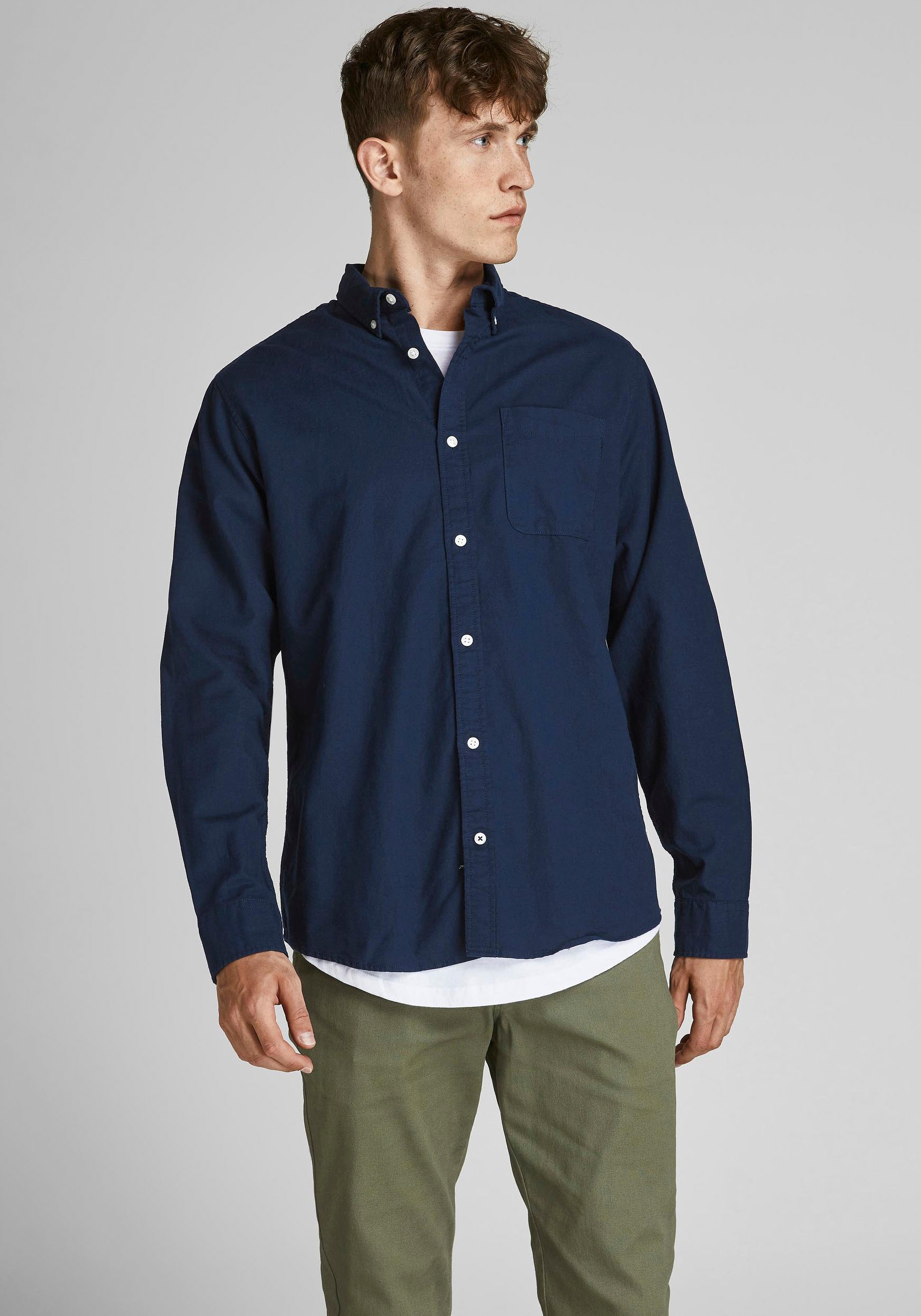 Jack & Jones Langarmhemd "OXFORD SHIRT"