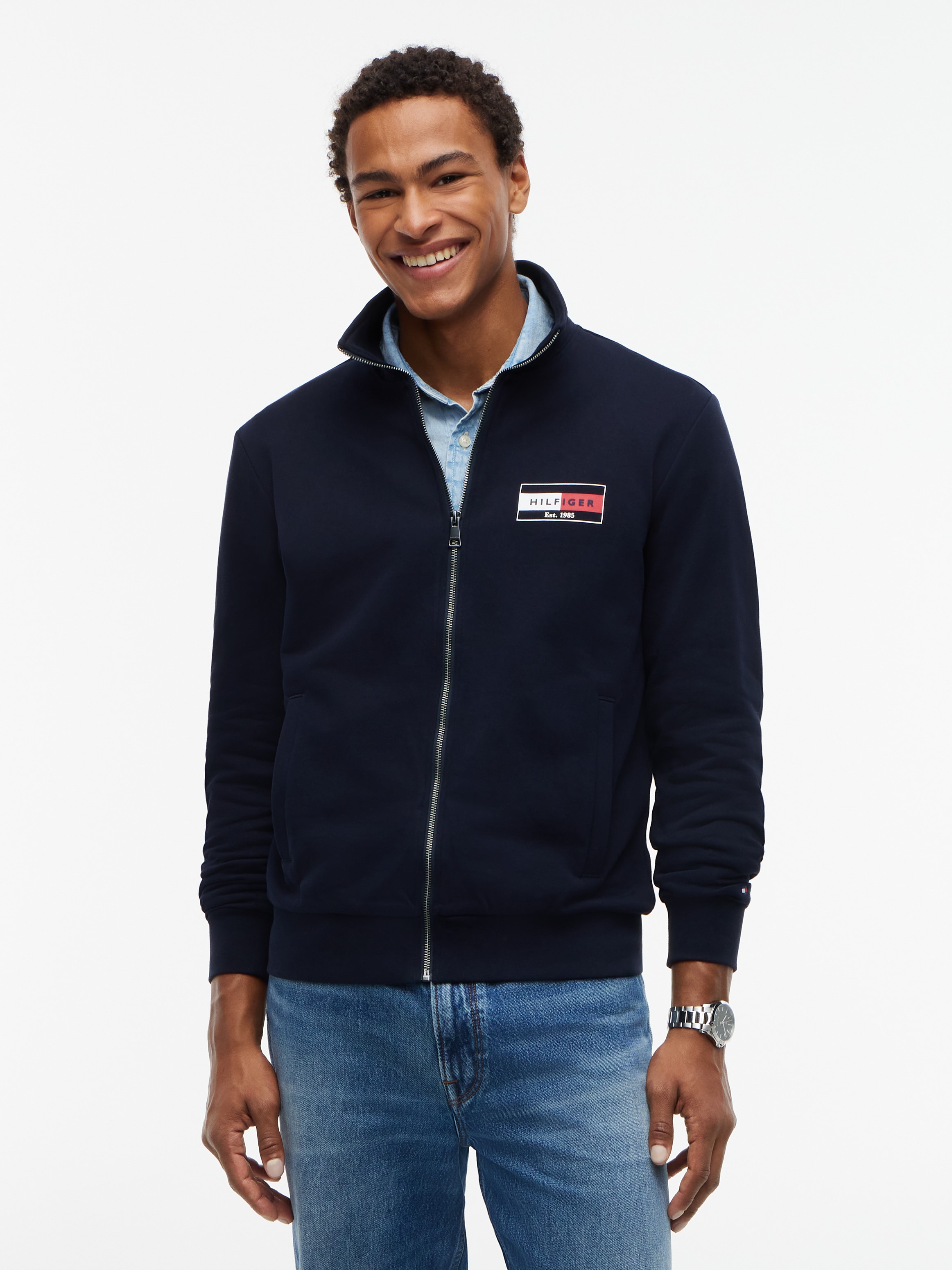 Tommy Hilfiger Sweatjacke "BRAND LOVE SMALL FLAG REGULAR"