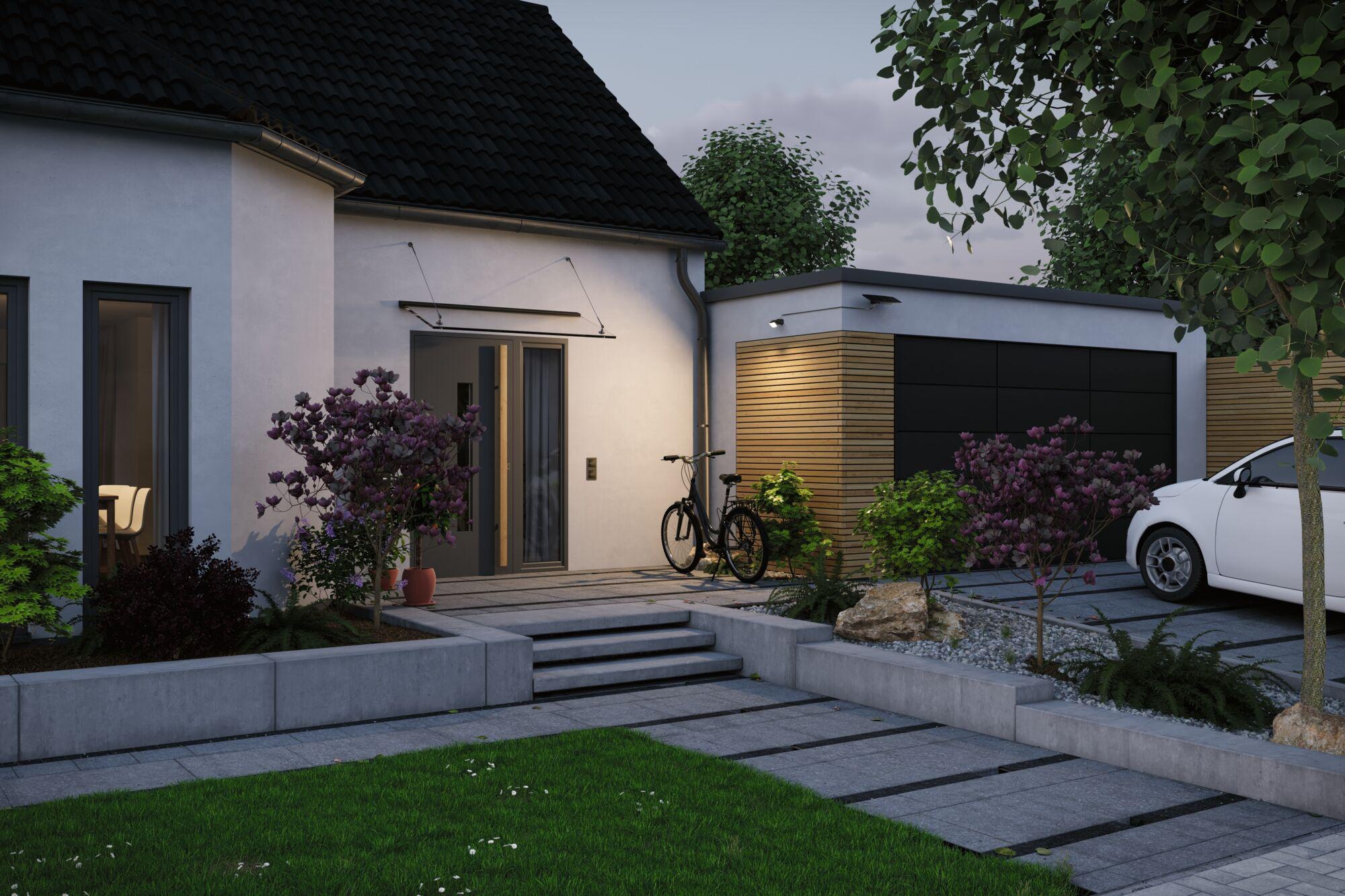 Paulmann Flutlichtstrahler »Flotas IP65 3000K 700lm Anthrazit« LED-Modul 1 Stk. Warmweiß inkl. Dämmerungsgesteuerter Bewegungsmelder (HF)