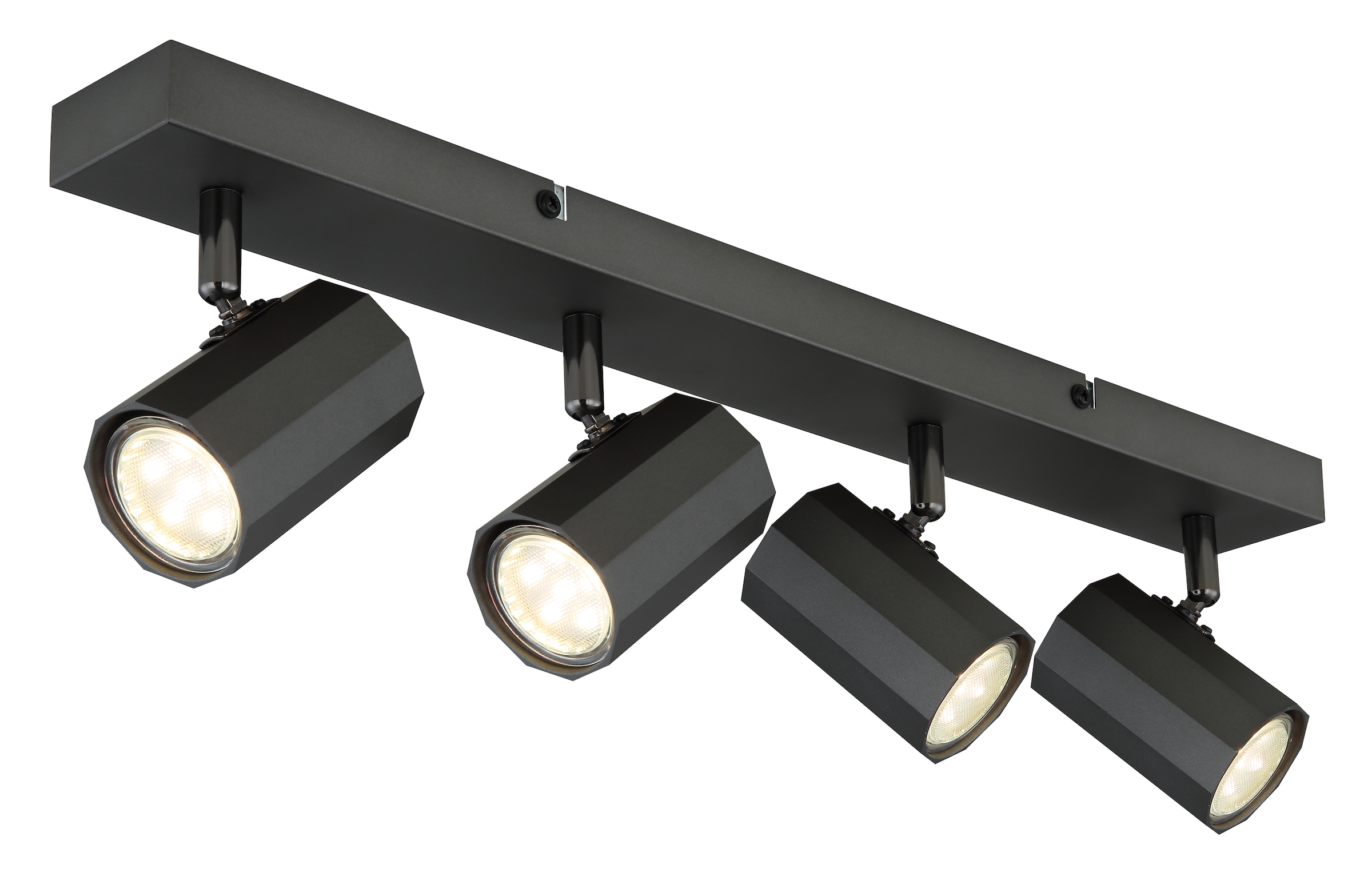 GLOBO LIGHTING Deckenstrahler »JAMES«, Leuchtmittel GU10 | ohne Leuchtmittel, Deckenspot/grau/Wohnzimmer/Flur/Schlafzimmer