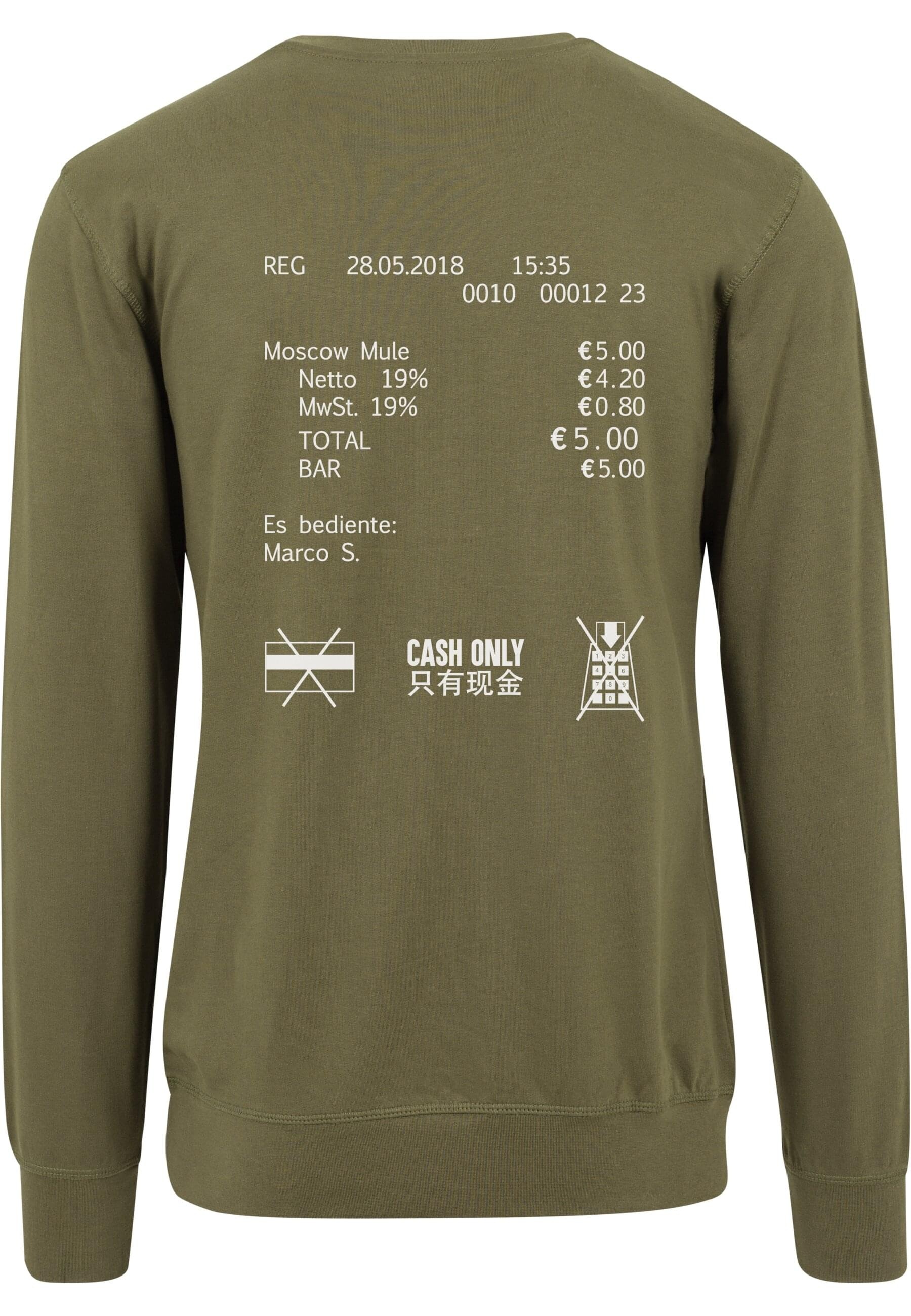 MisterTee Rundhalspullover "MisterTee Herren Cash Only Crewneck" 1 Stk. tlg günstig online kaufen
