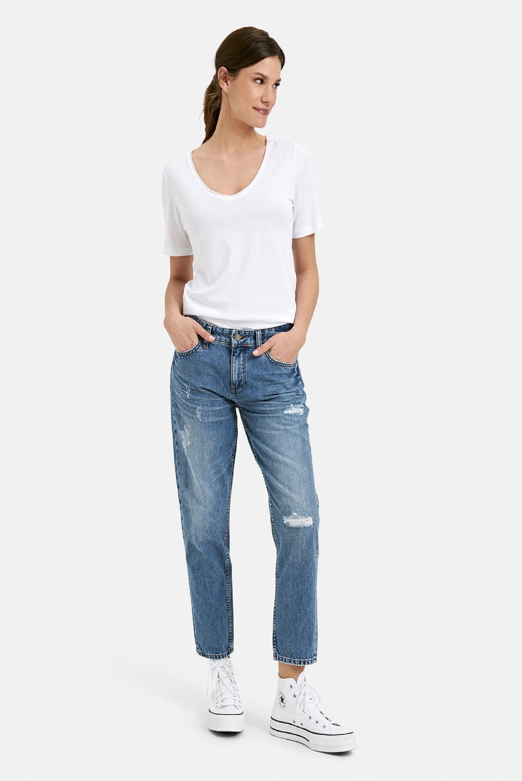 Smith & Soul Boyfriend-Jeans, mit verkürztem Bein