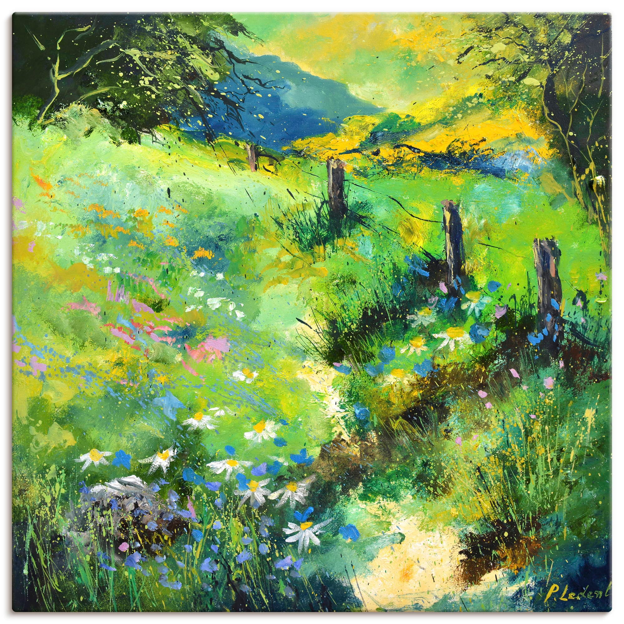 Artland Wandbild »Green field« Wiesen & Baumbilder 1 Stk. tlg. als Alubild, Leinwandbild, Poster, Wandaufkleber in verschied. Größen