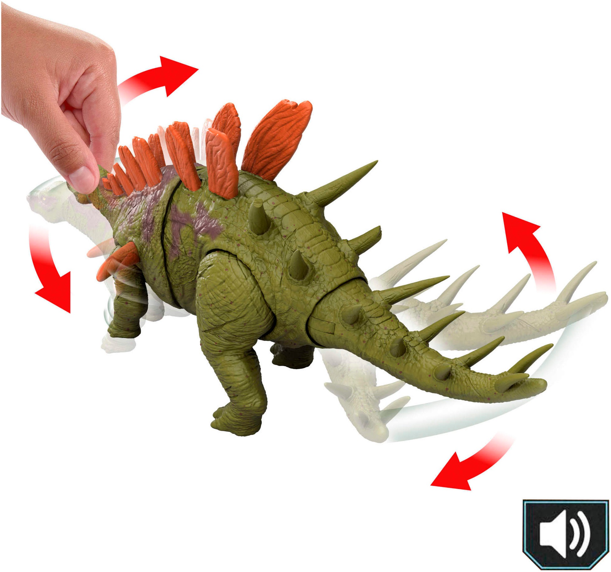 Mattel® Actionfigur »Jurassic World Wild Roar Kentrosaurus«, mit Geräuschen