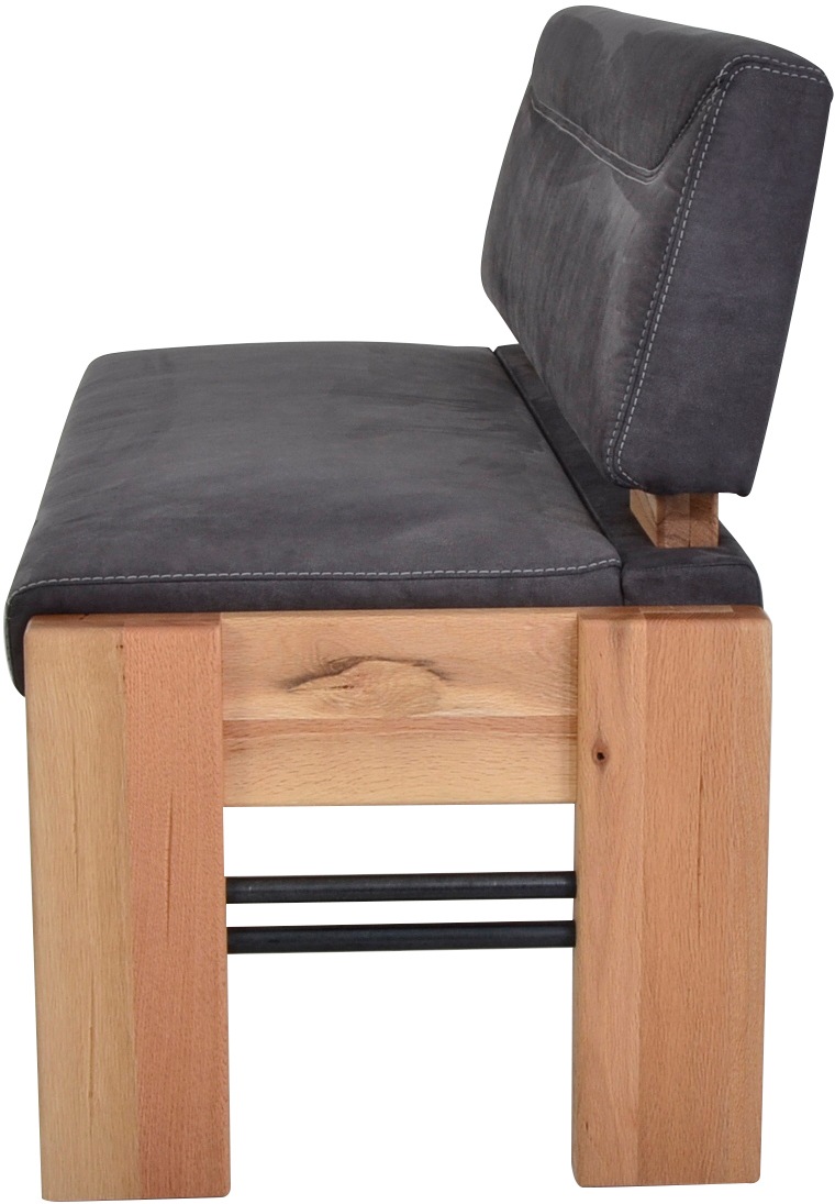 K+W 4116 Storage Bench Anthracite Oak 161cm 2