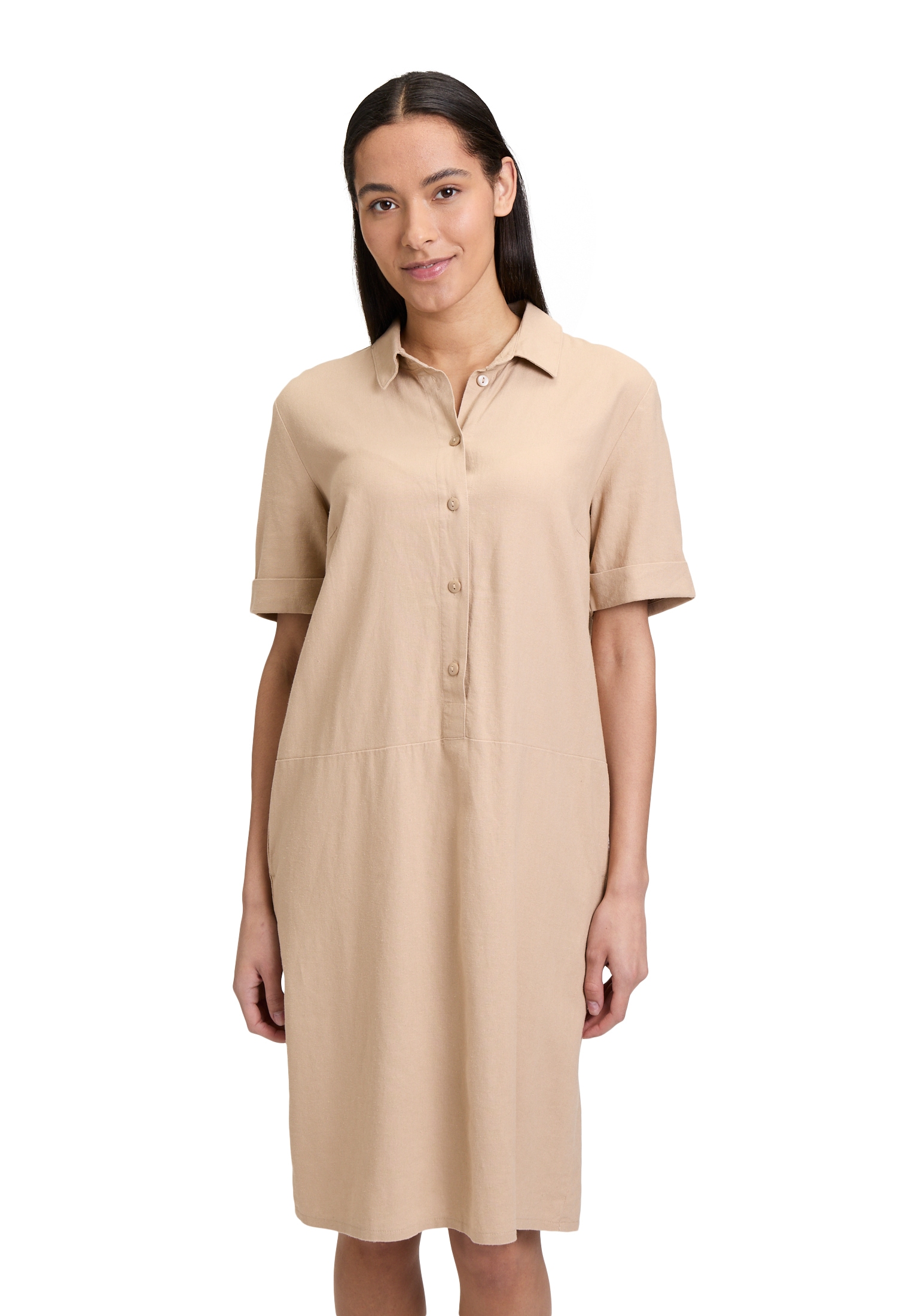Betty Barclay Hemdblusenkleid "Betty Barclay Damen Leinenkleid mit Knopflei günstig online kaufen
