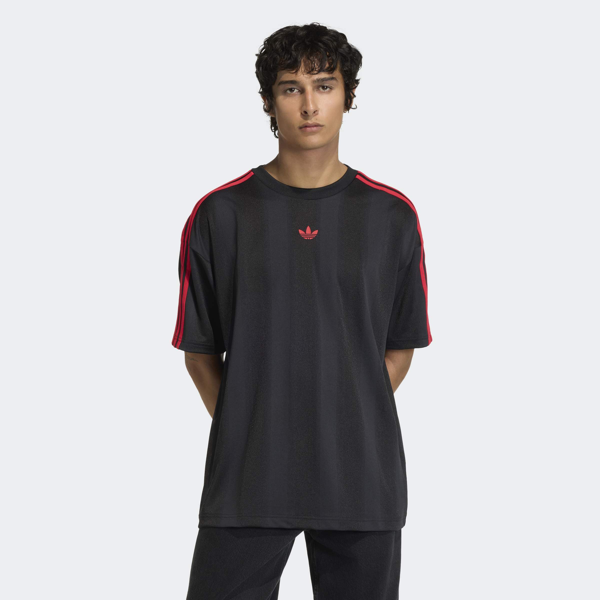 adidas Originals T-Shirt "JACQUARD JERSEY" lockere Passform, Rundhalsausschnitt, mit klassischem Trefoil Logo