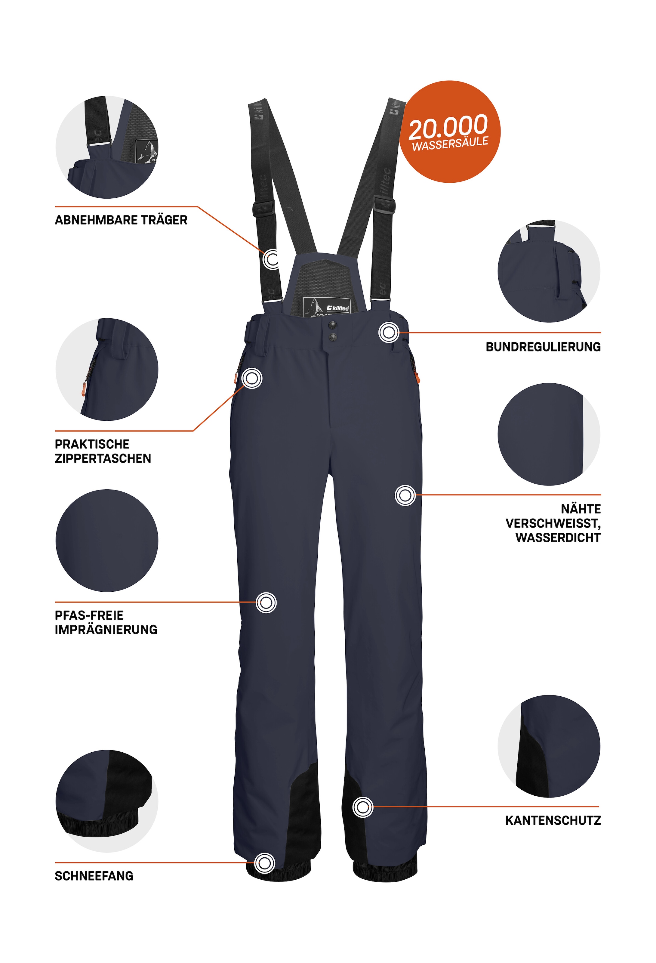 Killtec Skihose »KSW 82 MN SKI PNTS«  killtec Skihose: 4-Wege-Stretch, verschweißte Nähte, sehr atmungsaktiv