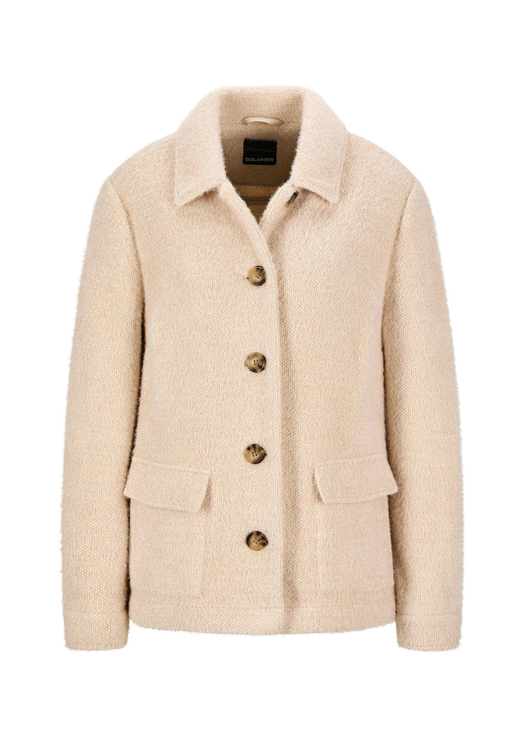 GOLDNER "Strickjacke mit dezenter Wabenstruktur" kuschelweiche Jerseyqualität