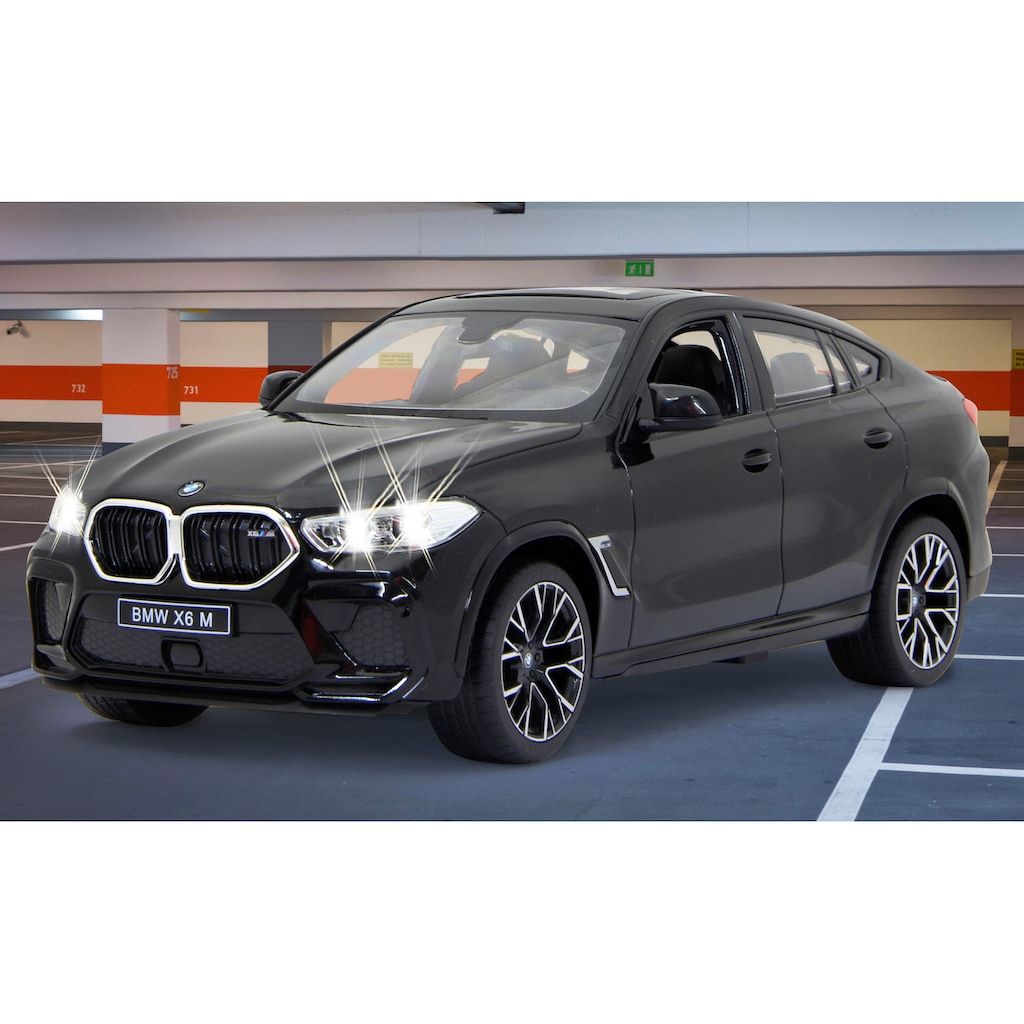 Jamara RC-Auto »Deluxe Cars, BMW X6 M 1:14, schwarz - 2,4 GHz«, mit LED-Lichtern