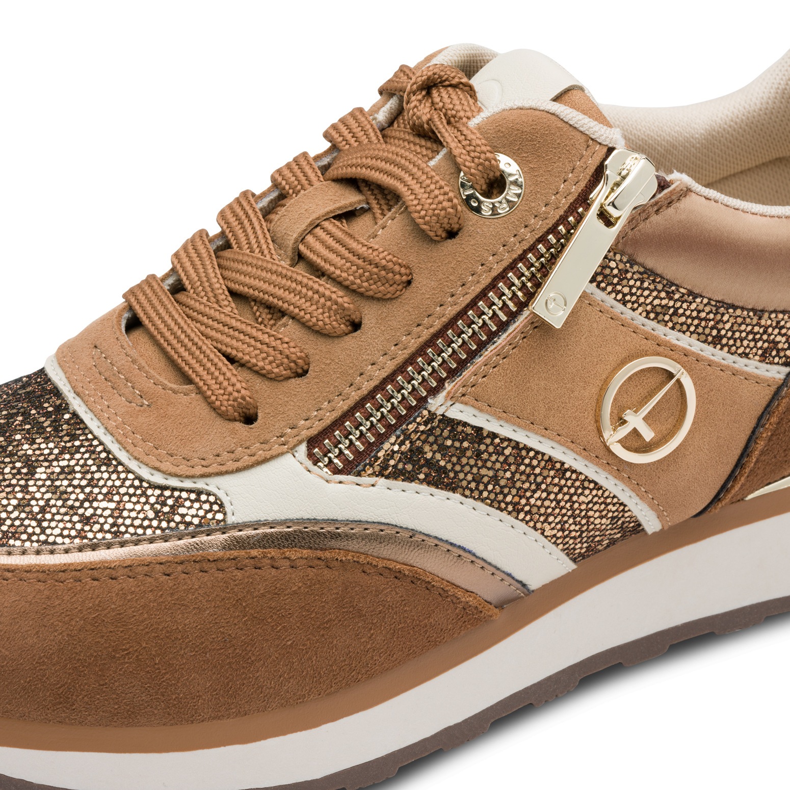 Tamaris Keilsneaker, Freizeitschuh, Halbschuh, Schnürschuh mit Kontrastbesätzen