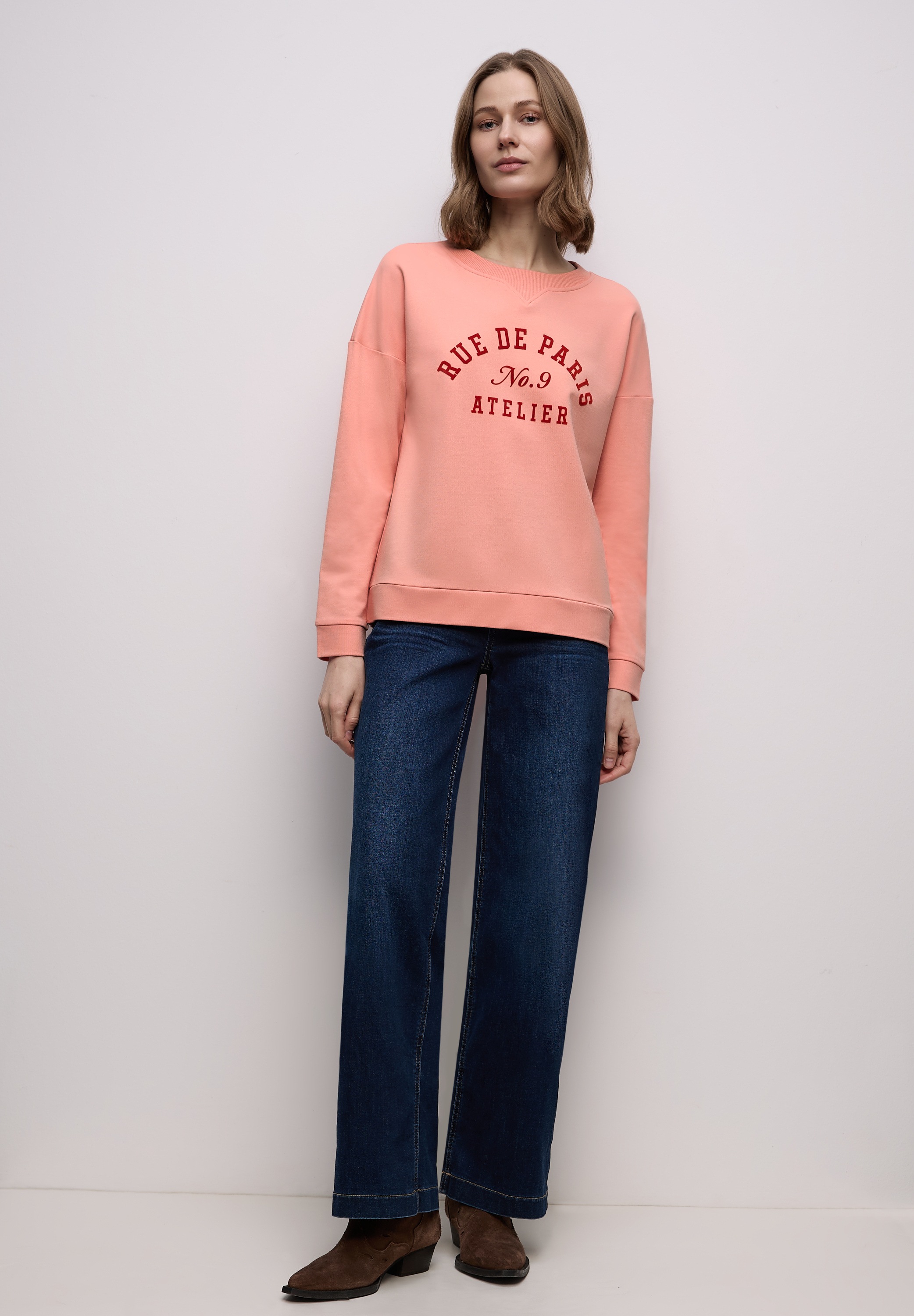 Thumbnail - STREET ONE Langarmshirt mit Wording-Print